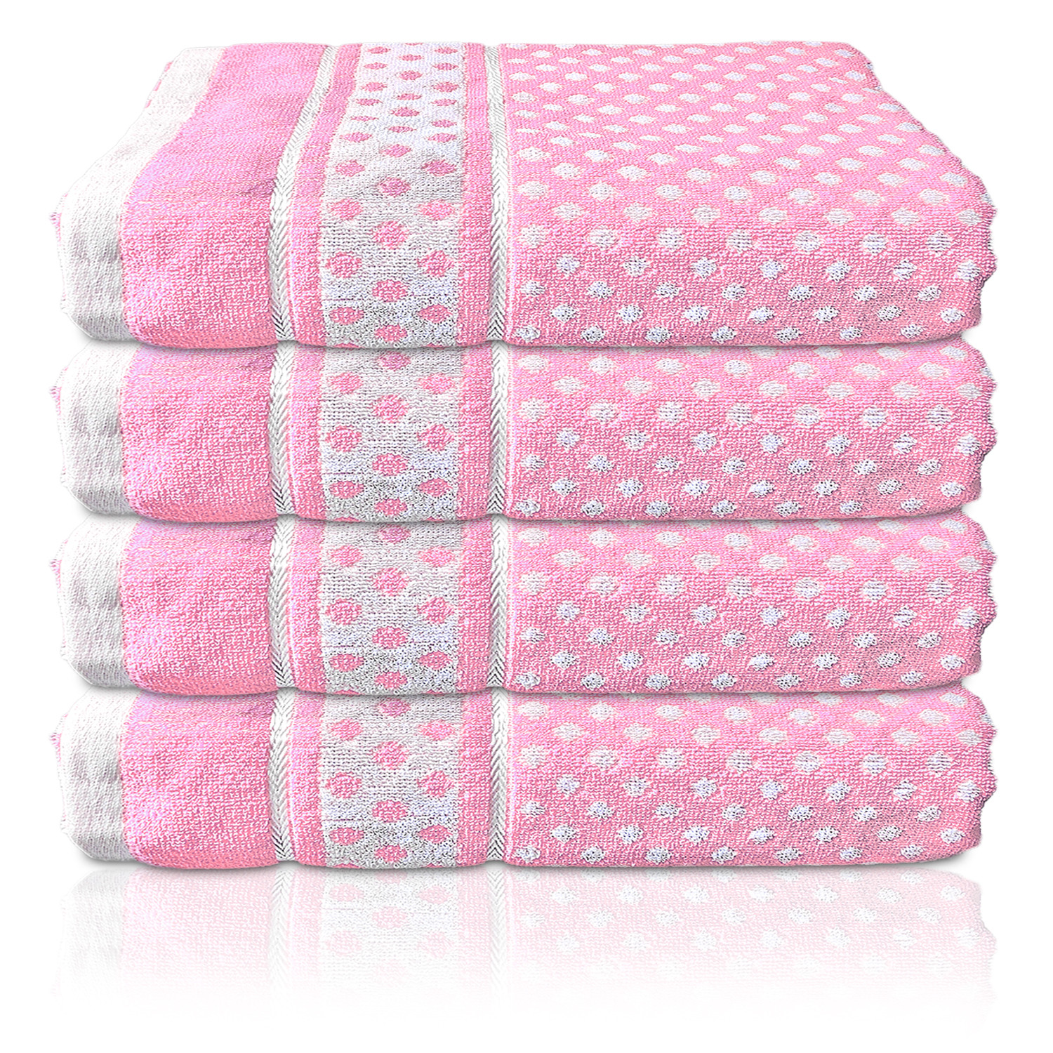Kuber Industries Multiuses Dot Printed Soft Cotton Bath Towel, 30