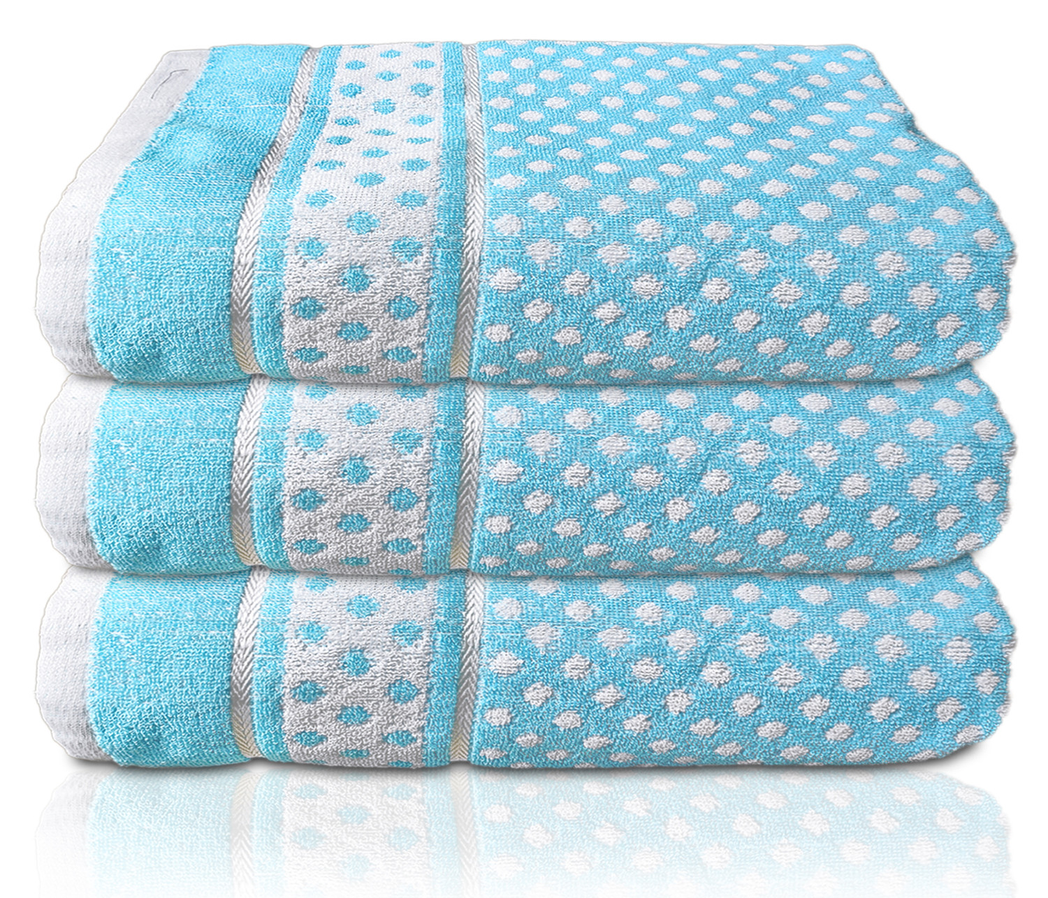 Kuber Industries Multiuses Dot Printed Soft Cotton Bath Towel, 30