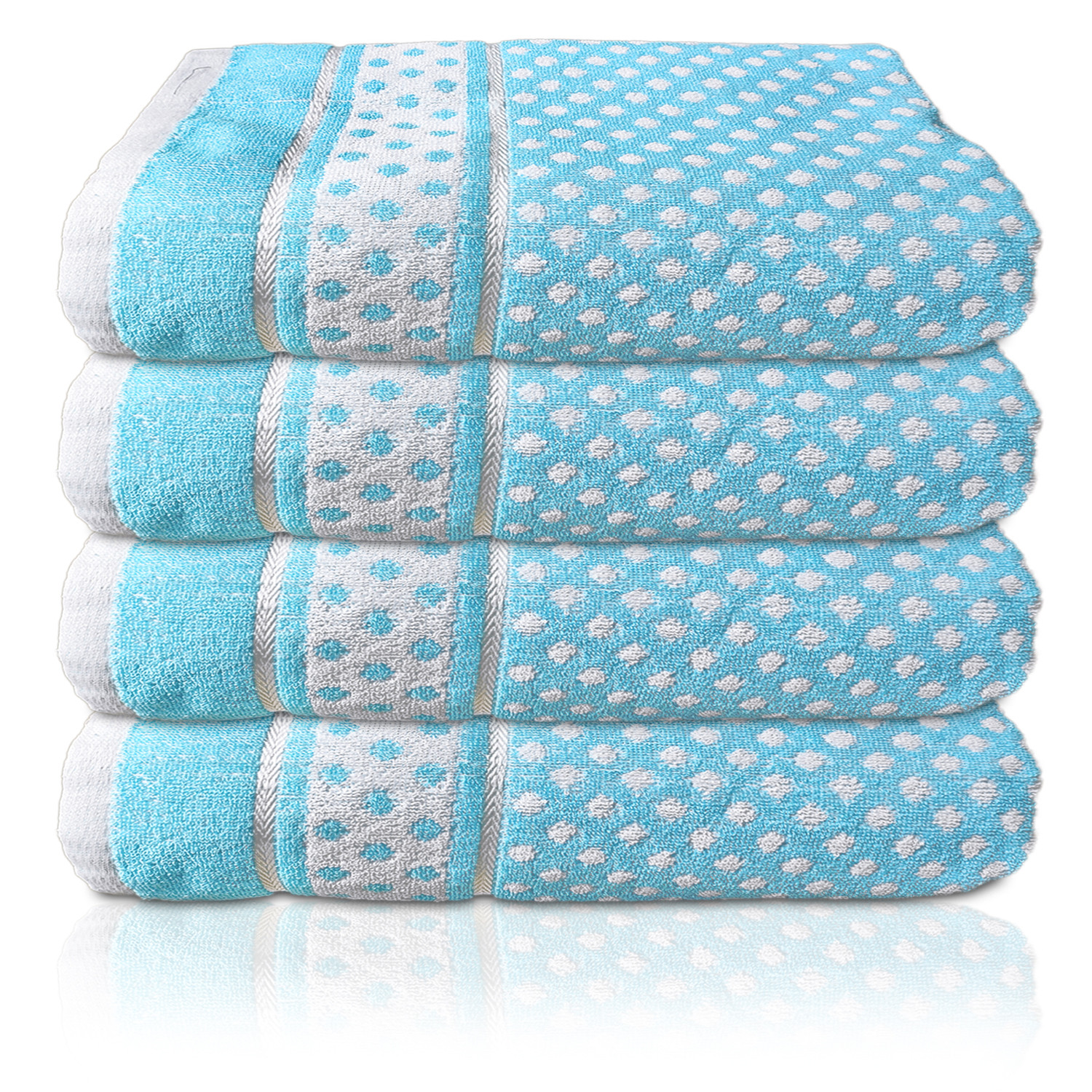 Kuber Industries Multiuses Dot Printed Soft Cotton Bath Towel, 30