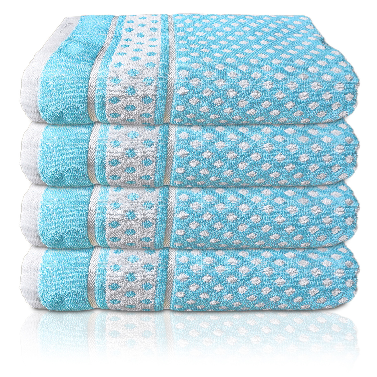 Kuber Industries Multiuses Dot Printed Soft Cotton Bath Towel, 30