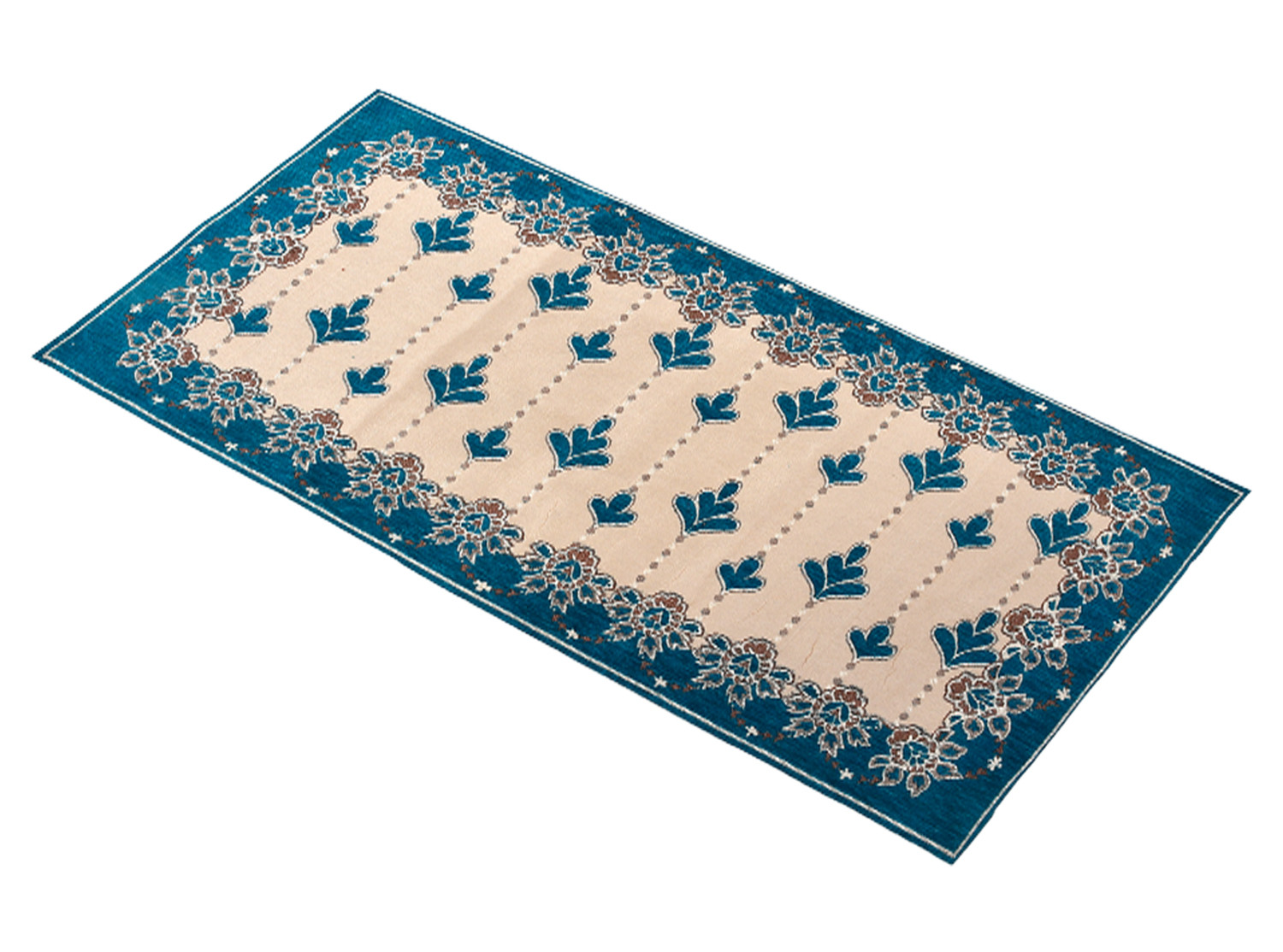 Kuber Industries Multiuses Floral Print Rectangular Cotton Table Runner for Dining and Center Table (Green)