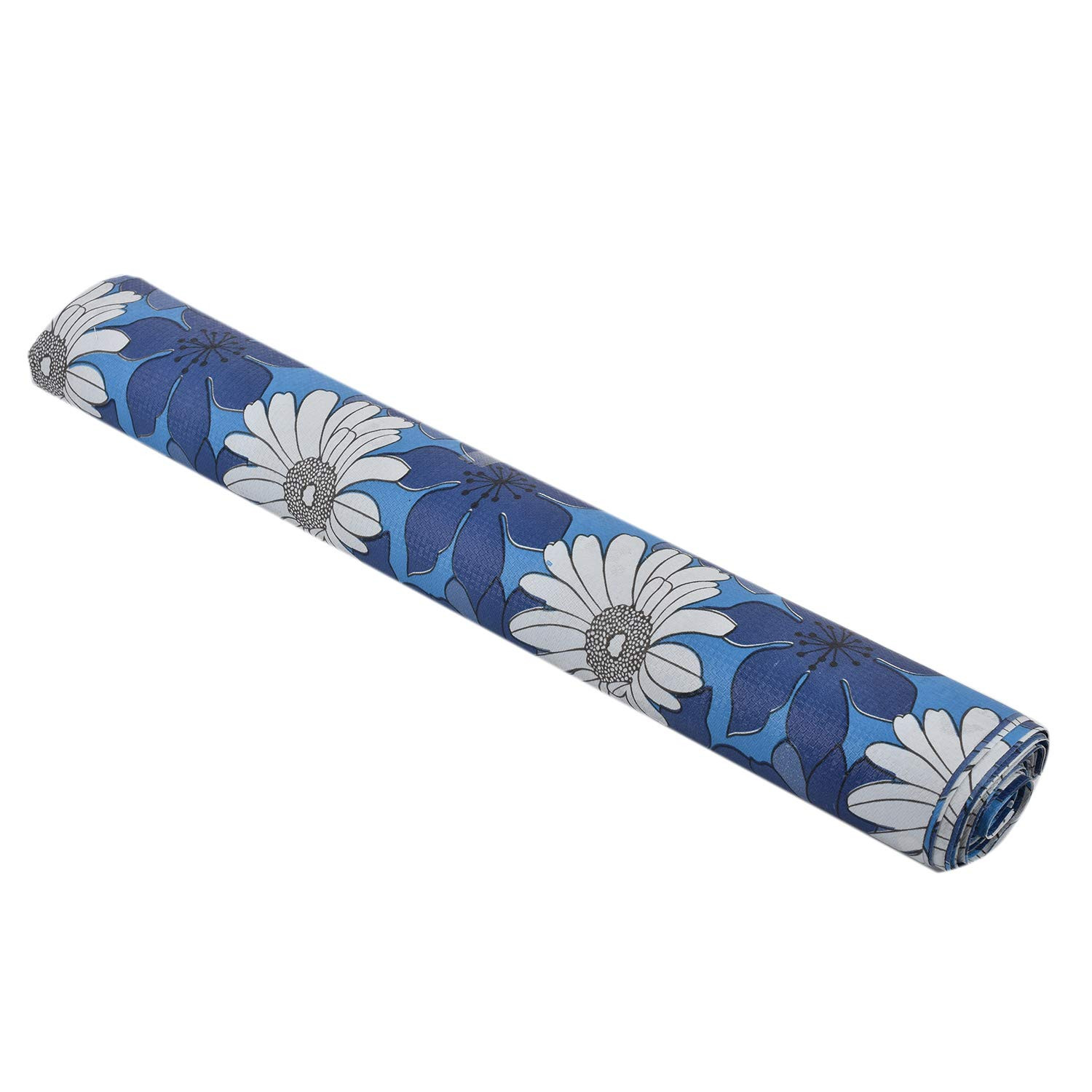 Kuber Industries Multiuses Floral Print Shelf Liners for Kitchen Shelves, cupboards, Wardrobe, Drawer, 10 Mtr (Blue)