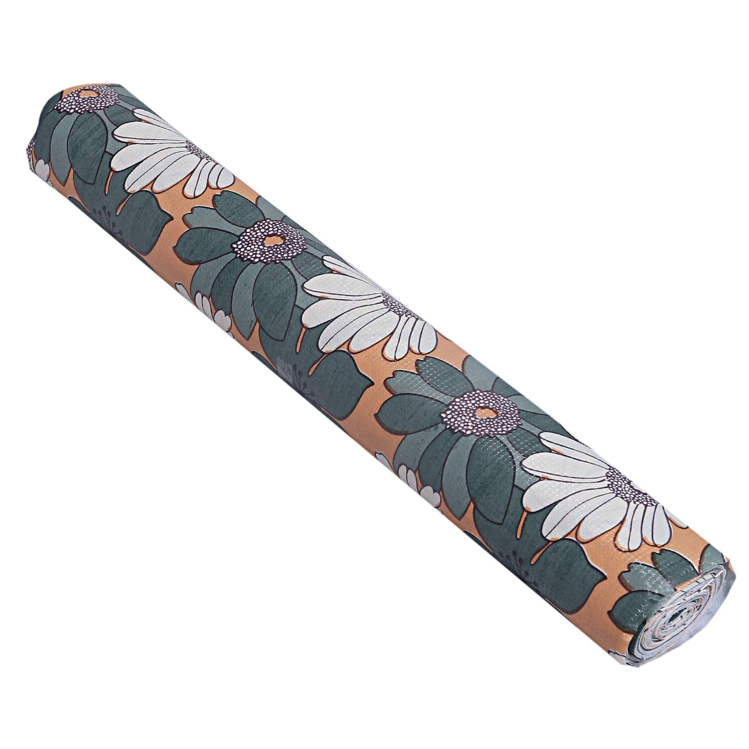 Kuber Industries Multiuses Floral Print Shelf Liners for Kitchen Shelves, cupboards, Wardrobe, Drawer, 10 Mtr (Green)