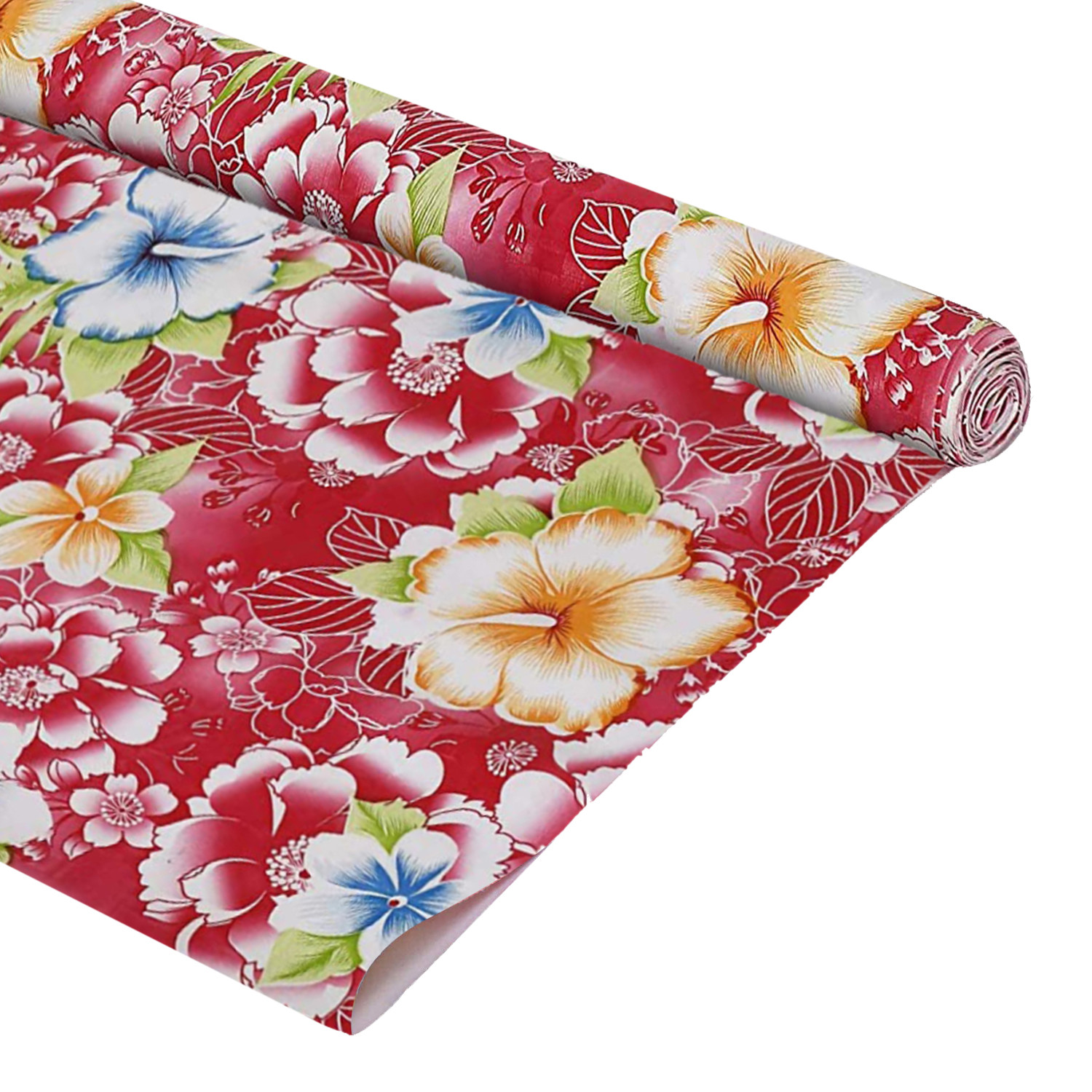 Kuber Industries Multiuses Floral Print Shelf Liners for Kitchen Shelves, cupboards, Wardrobe, Drawer, 5 Mtr (Pink)