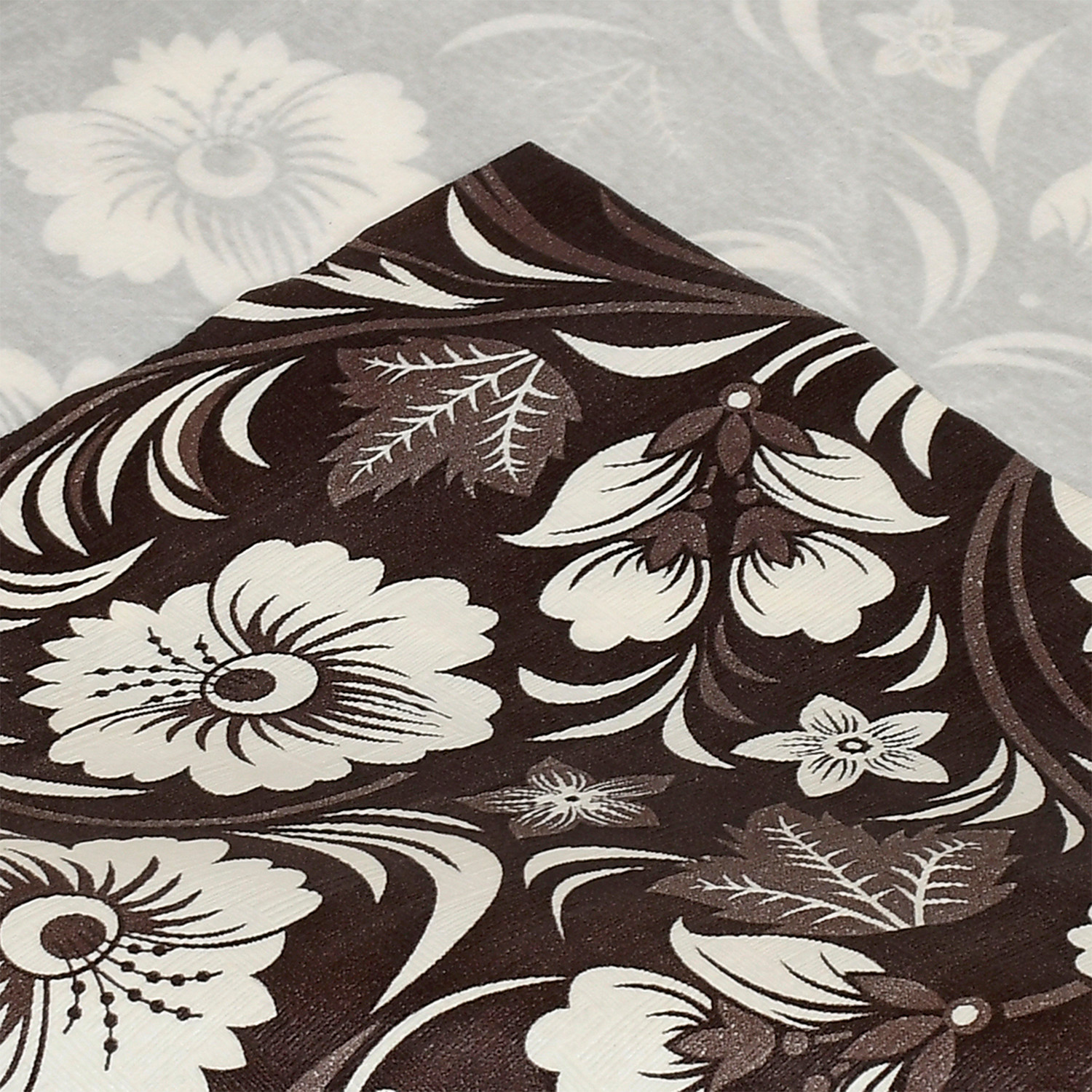 Kuber Industries Multiuses Floral Print Shelf Liners for Kitchen Shelves cupboards Wardrobe Drawer 5 Mtr Brown