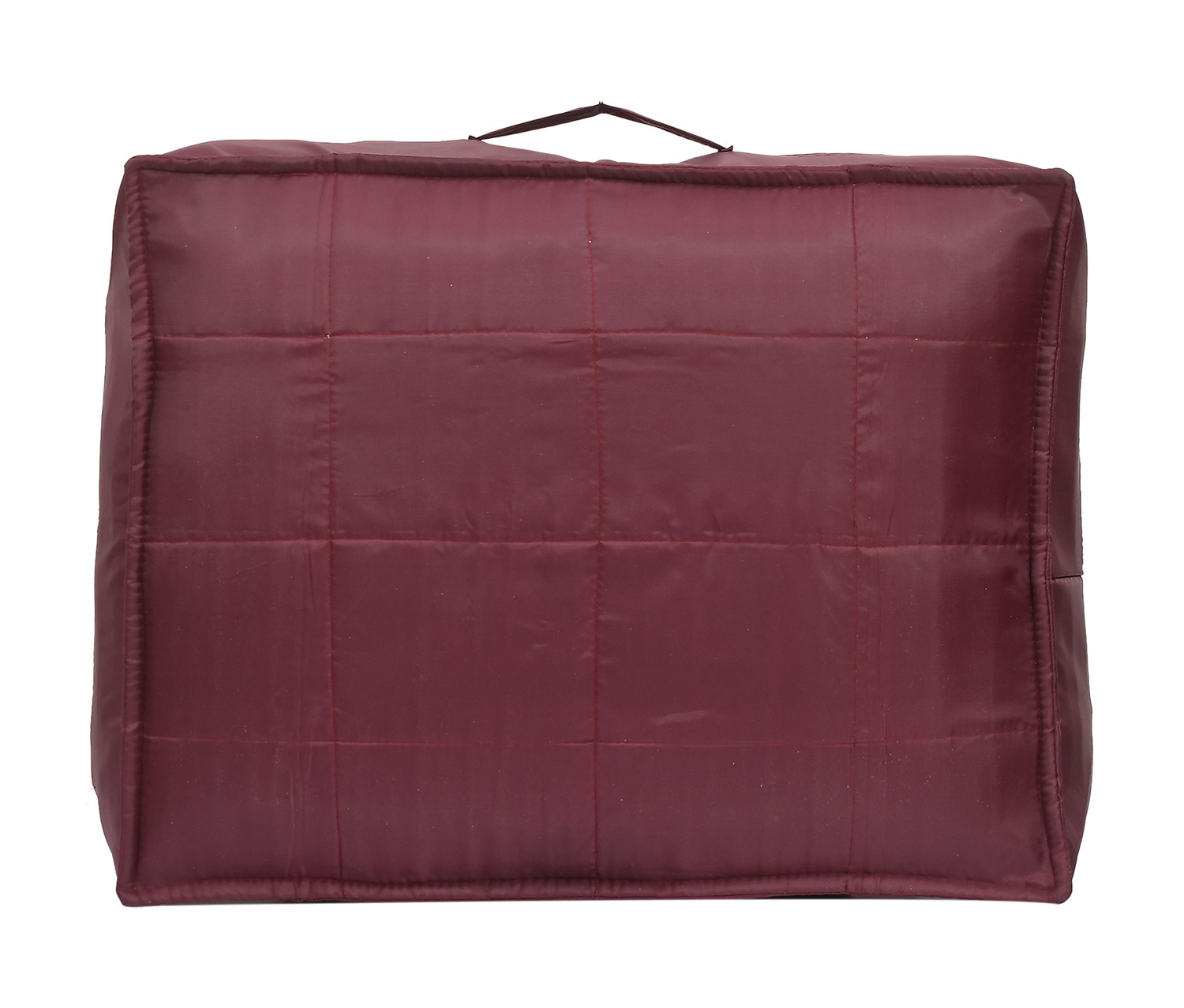 Kuber Industries Multiuses Flower Print Foldable Polyster Saree Covers/Clothes Storage Bag/Wardrobe Organizer (Maroon)