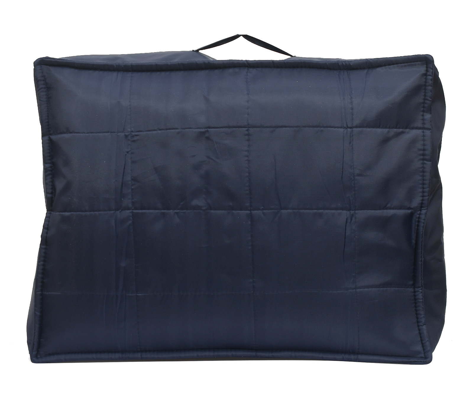 Kuber Industries Multiuses Flower Print Foldable Polyster Saree Covers/Clothes Storage Bag/Wardrobe Organizer (Navy Blue)