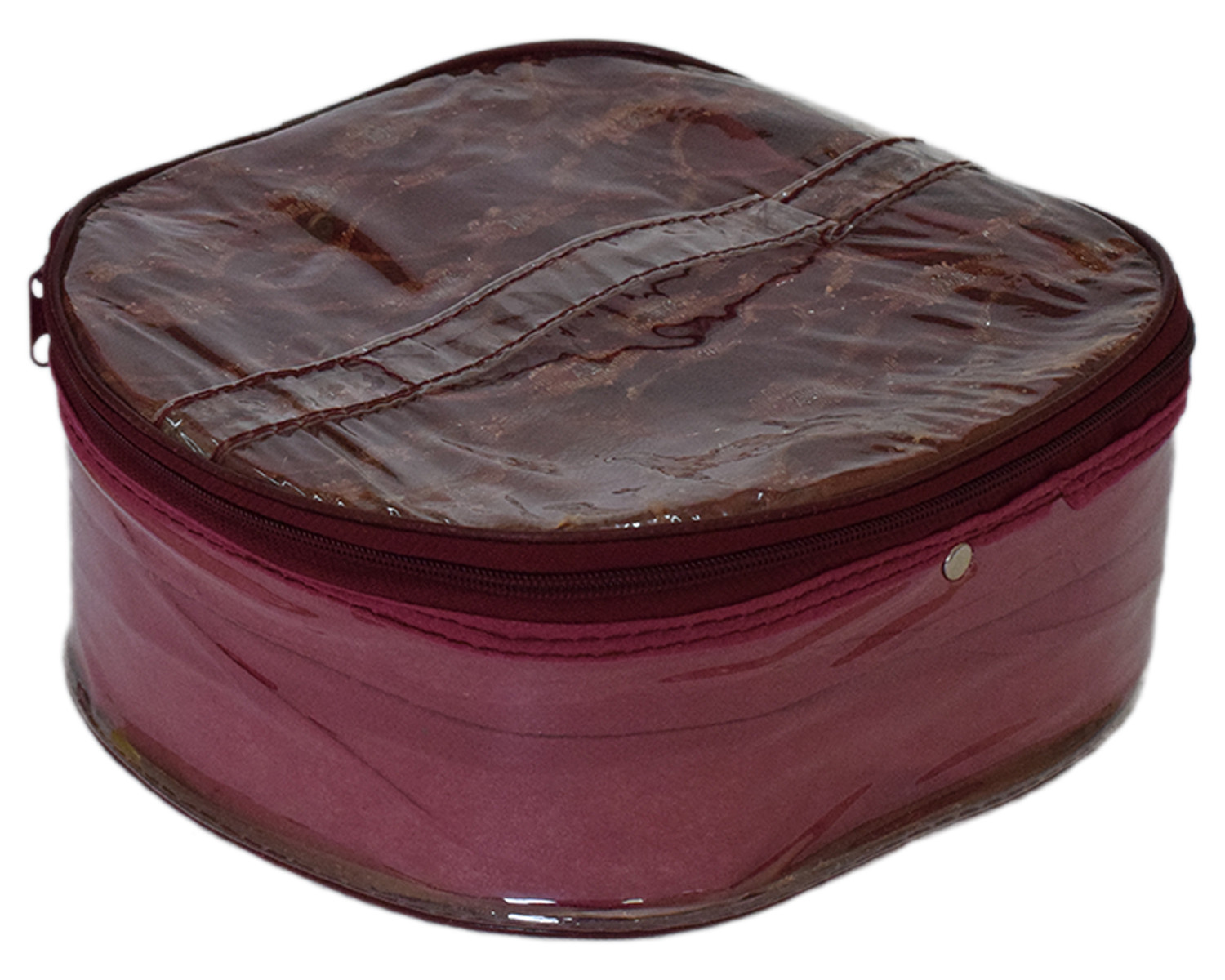 Kuber Industries Multiuses Laminated PVC Makeup/Jewellery/Cosmetic Organizer Bag, Travel Toiletry Pouch, Set of 3 (Maroon)