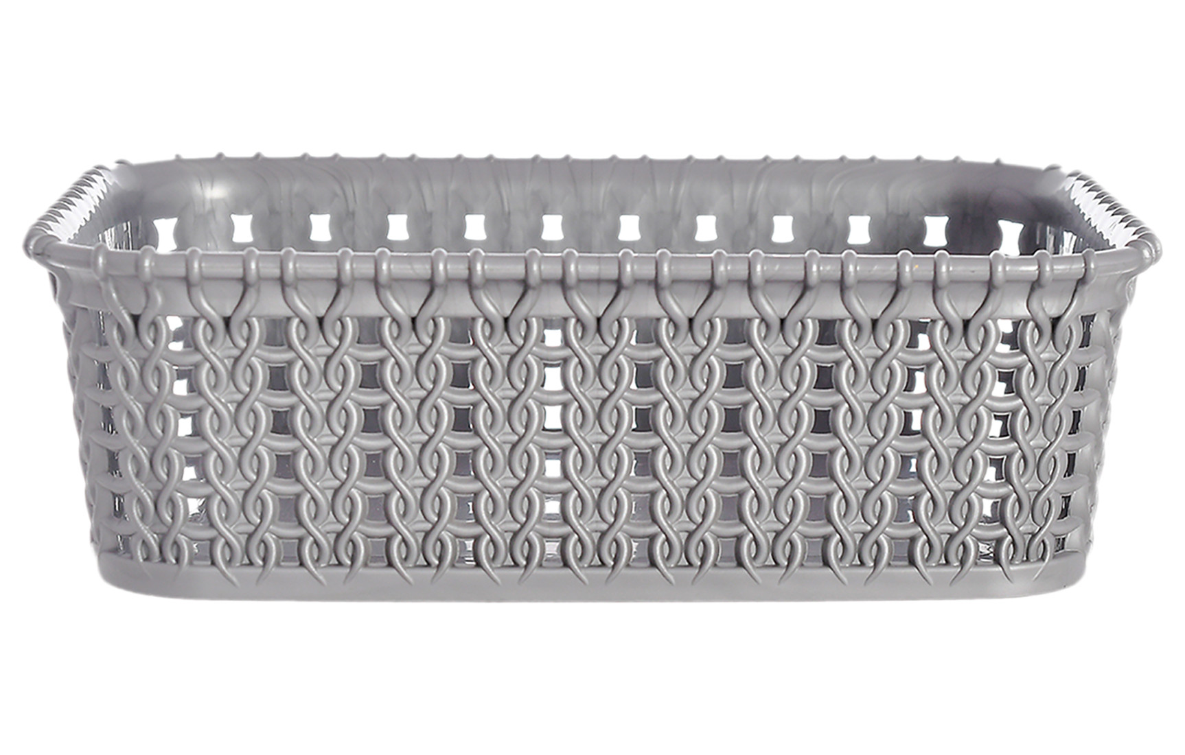 Kuber Industries Multiuses Large & Small Size M 20-15 Plastic Basket/Organizer Without Lid- (Grey) -46KM0137