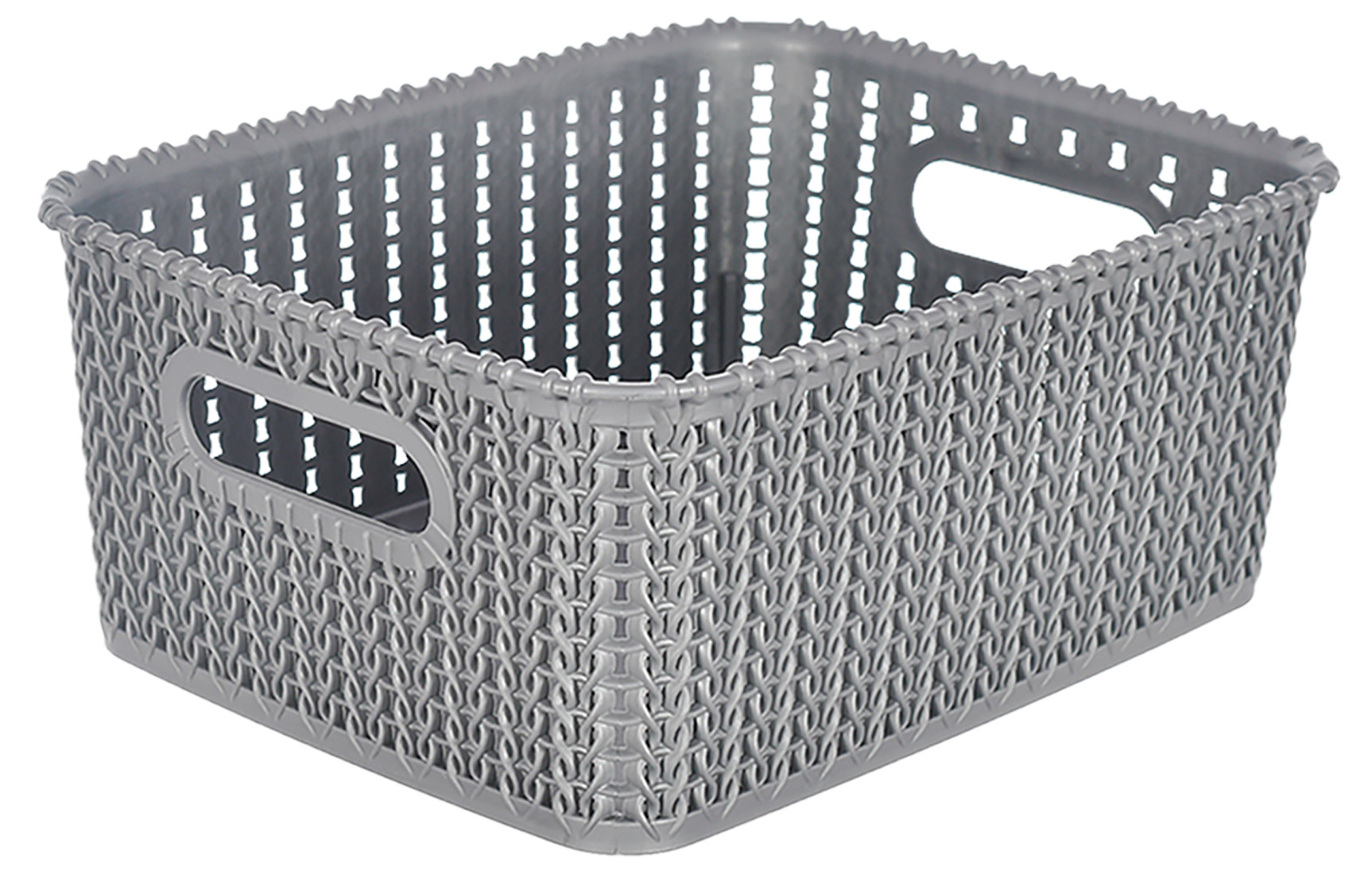 Kuber Industries Multiuses Large & Small Size M 20-15 Plastic Basket/Organizer Without Lid- (Grey) -46KM0137