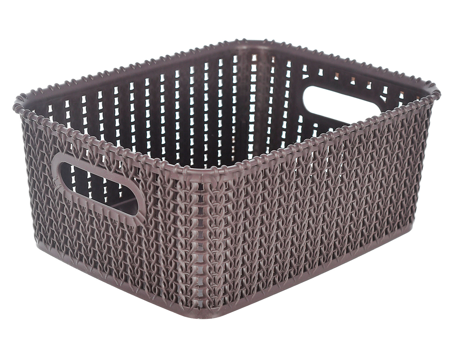 Kuber Industries Multiuses Large M 20 Plastic Basket/Organizer With Lid- Pack of 3 (Brown & Grey & Brown) -46KM079