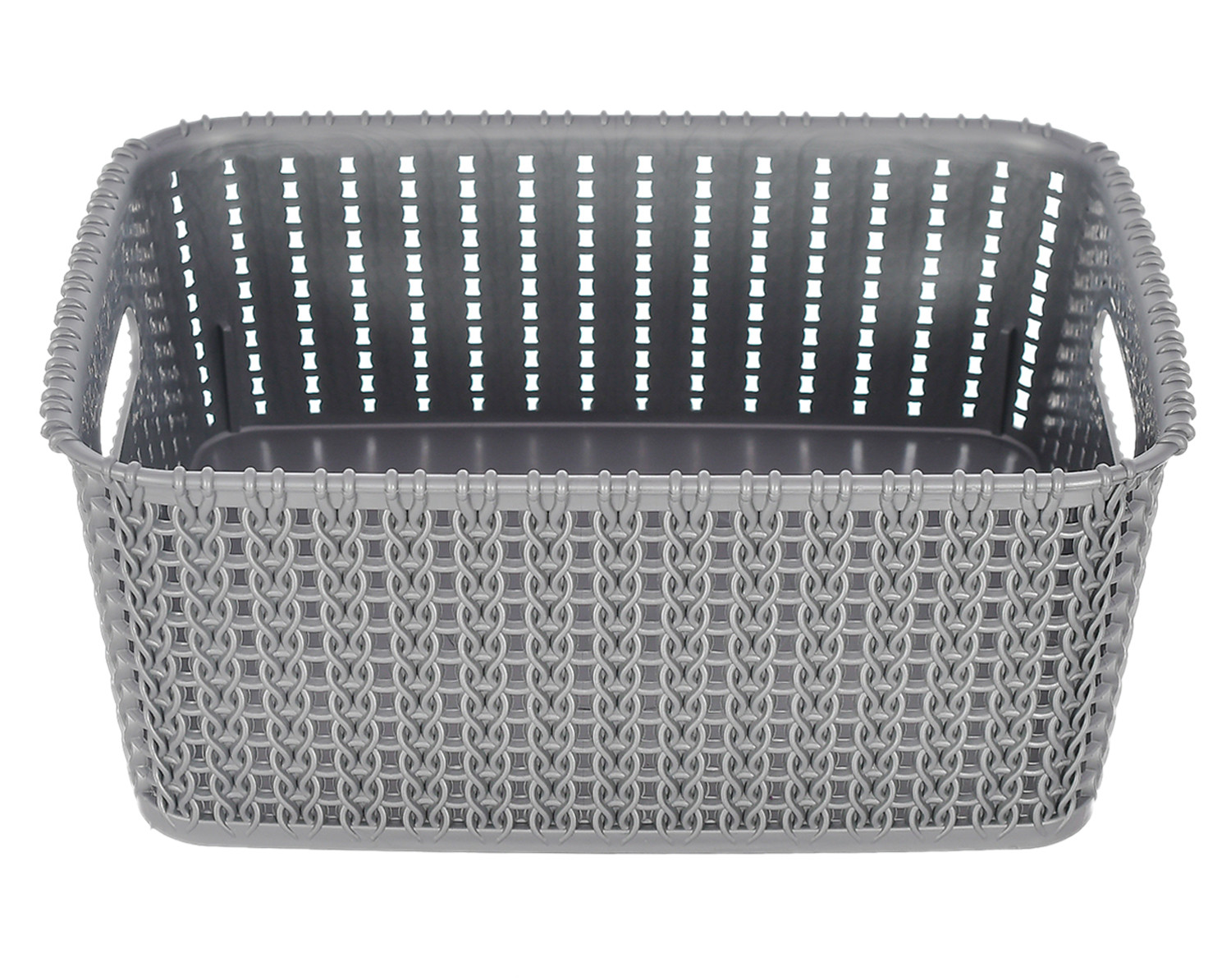 Kuber Industries Multiuses Large M 20 Plastic Basket/Organizer With Lid (Grey) -46KM069