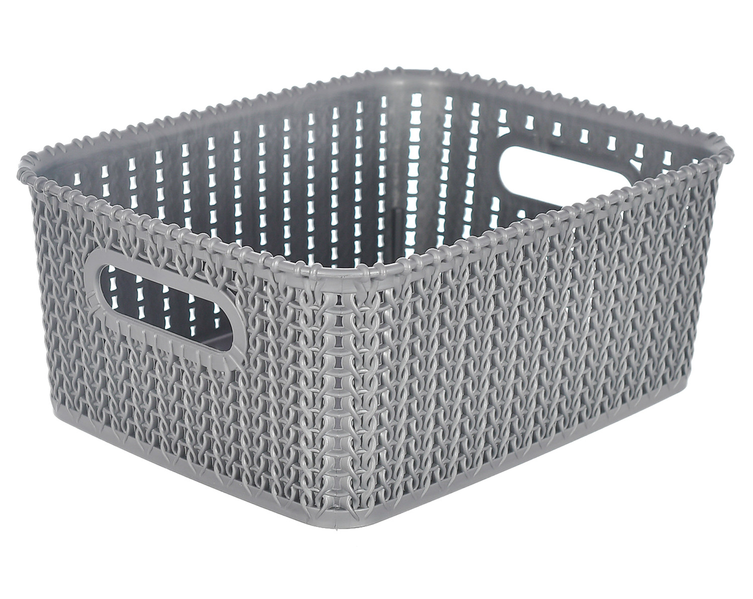 Kuber Industries Multiuses Large M 20 Plastic Basket/Organizer With Lid (Grey) -46KM069