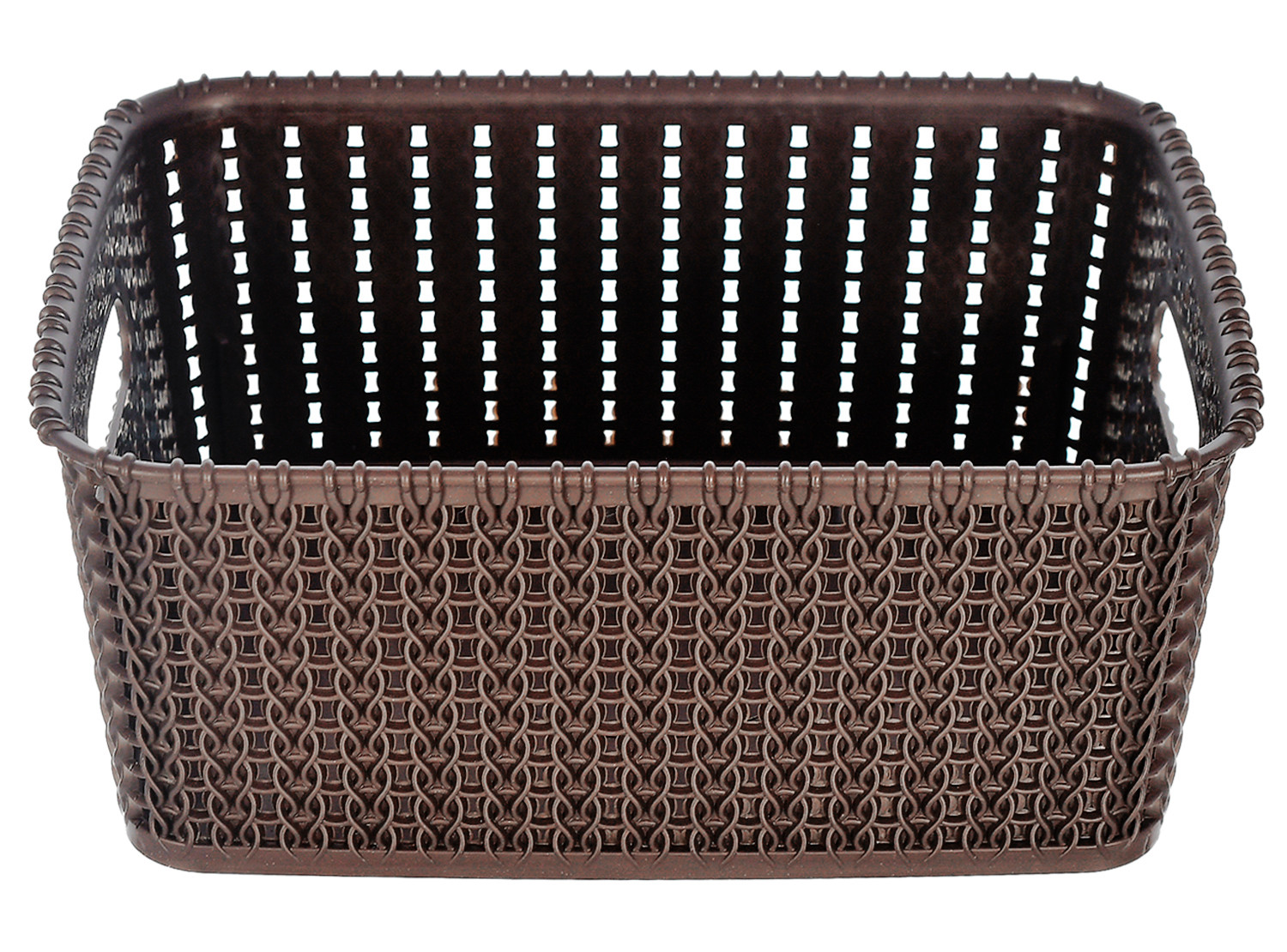 Kuber Industries Multiuses Large M 20 Plastic Tray/Basket/Organizer Without Lid (Brown) -46KM085
