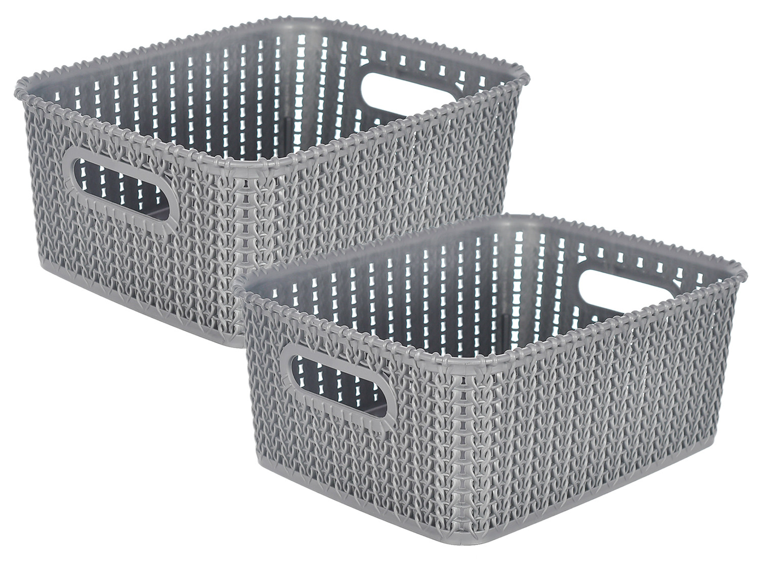 Kuber Industries Multiuses Large M 20 Plastic Tray/Basket/Organizer Without Lid (Grey) -46KM093