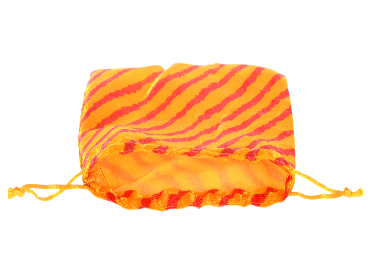 Kuber Industries Multiuses Lehriya Print Potli Bag for women With Drawstring (Yellow)