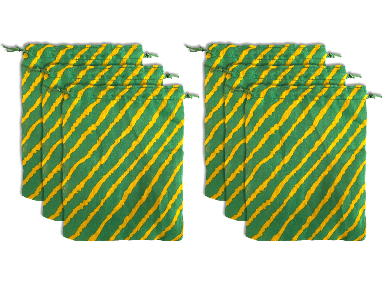 Kuber Industries Multiuses Lehriya Print Potli Bag for women With Drawstring(Green)