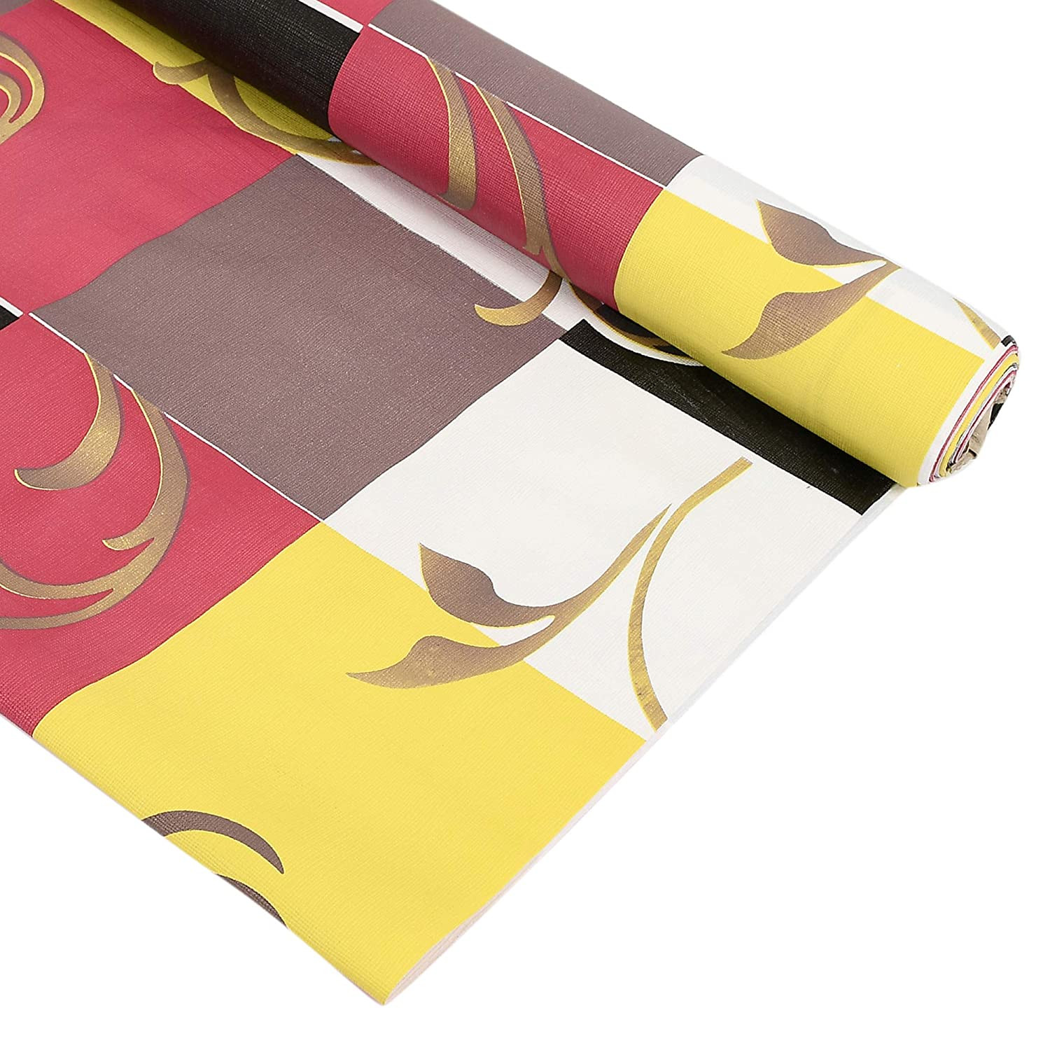 Kuber Industries Multiuses Multicheck Print Shelf Liners for Kitchen Shelves, cupboards, Wardrobe, Drawer, 10 Mtr (Multicolour)