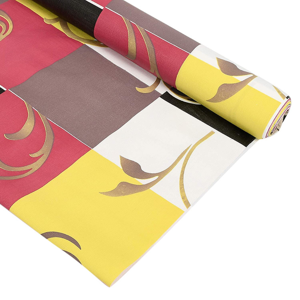 Kuber Industries Multiuses Multicheck Print Shelf Liners for Kitchen Shelves, cupboards, Wardrobe, Drawer, 10 Mtr (Multicolour)