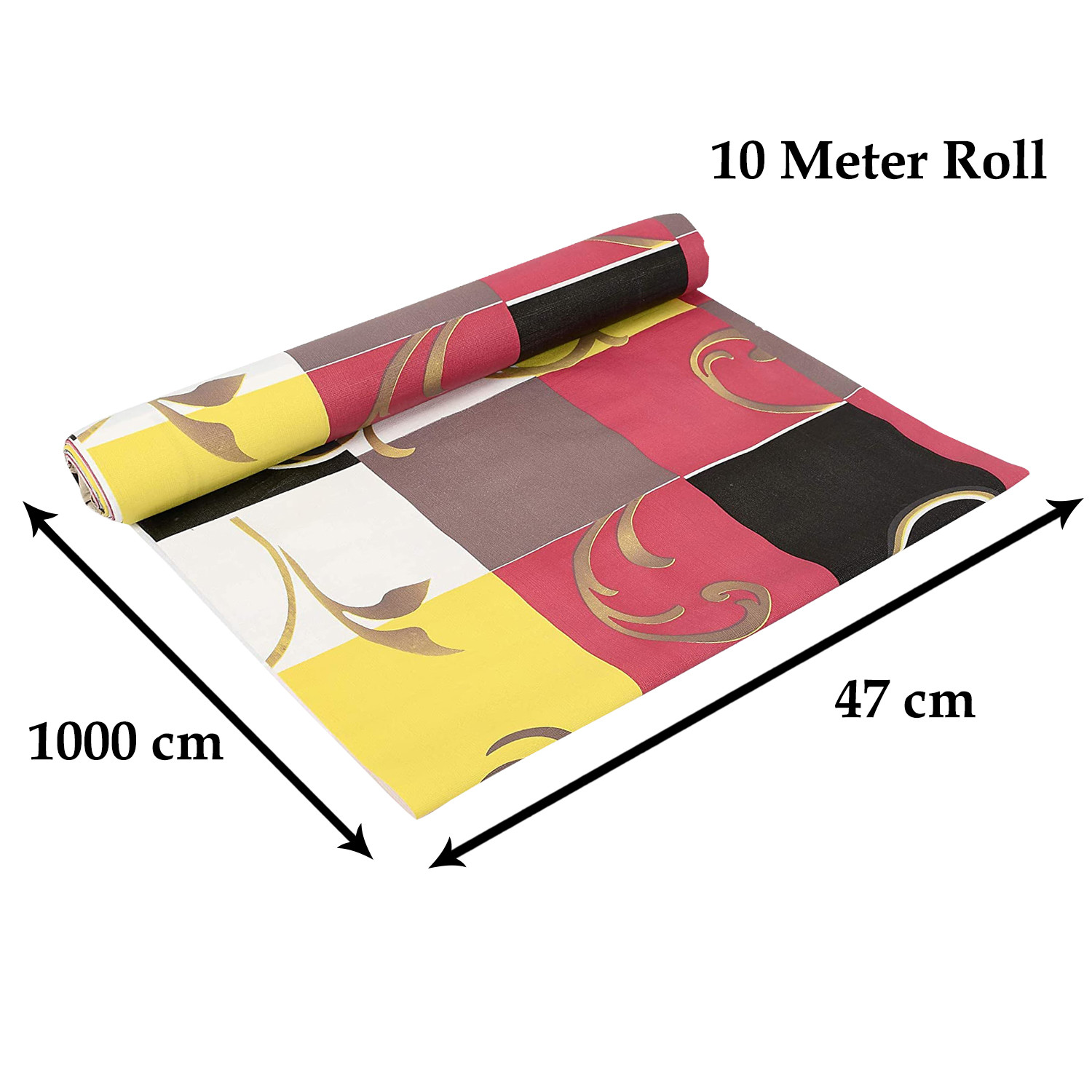 Kuber Industries Multiuses Multicheck Print Shelf Liners for Kitchen Shelves, cupboards, Wardrobe, Drawer, 10 Mtr (Multicolour)