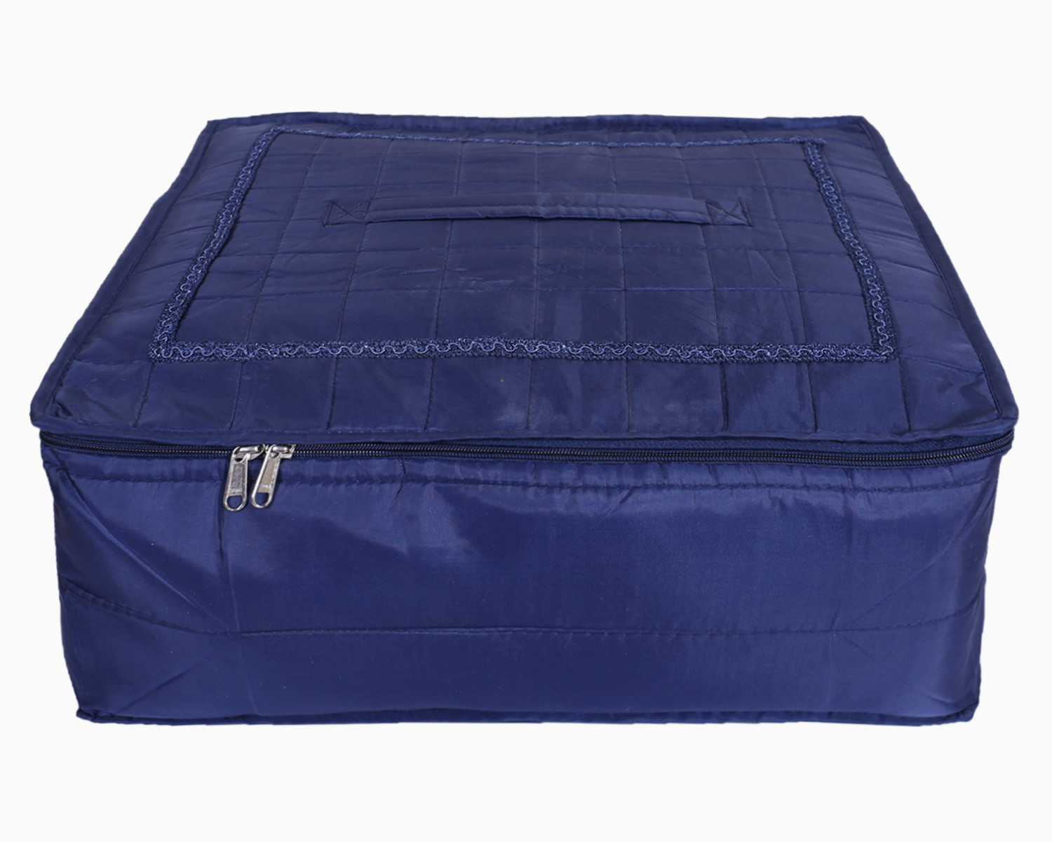 Kuber Industries Multiuses Parachute Wardrobe Organizer/Storage Bag For Store Saree, Lehenga, Suit, Dress, Clothes With Transparent Window (Blue)