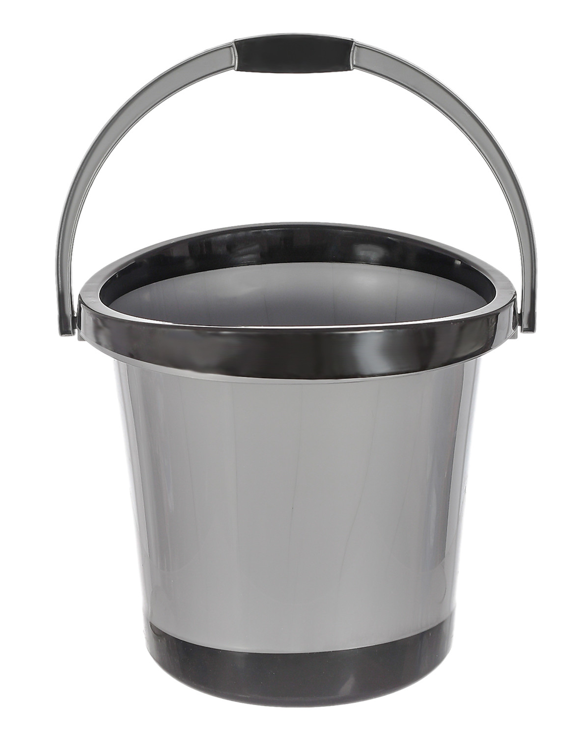 Kuber Industries Multiuses Plastic Bucket With Handle, 18 litre (Grey)-46KM0361