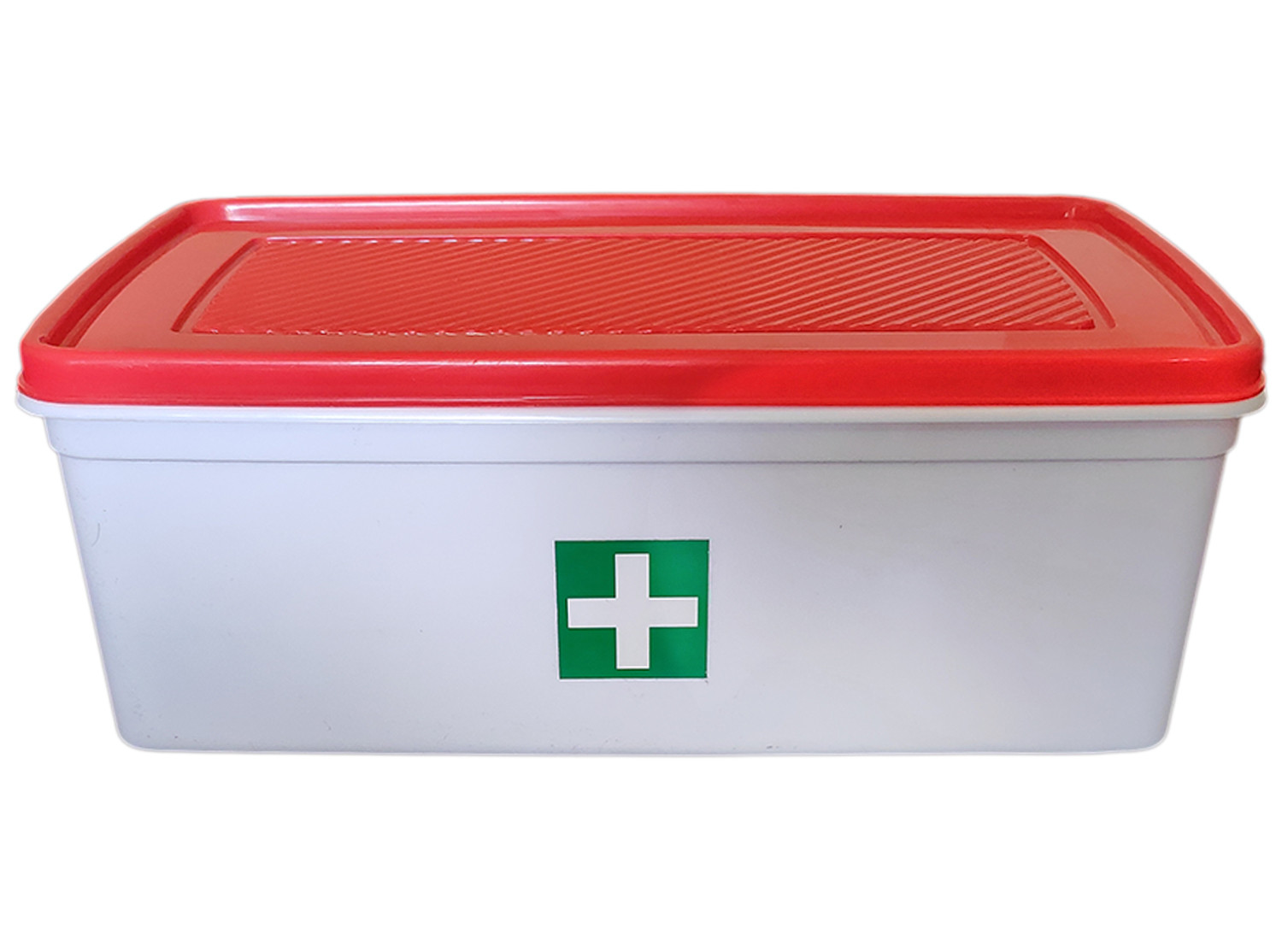 Kuber Industries Multiuses Plastic Medicine/First Aid Box (Red & White)