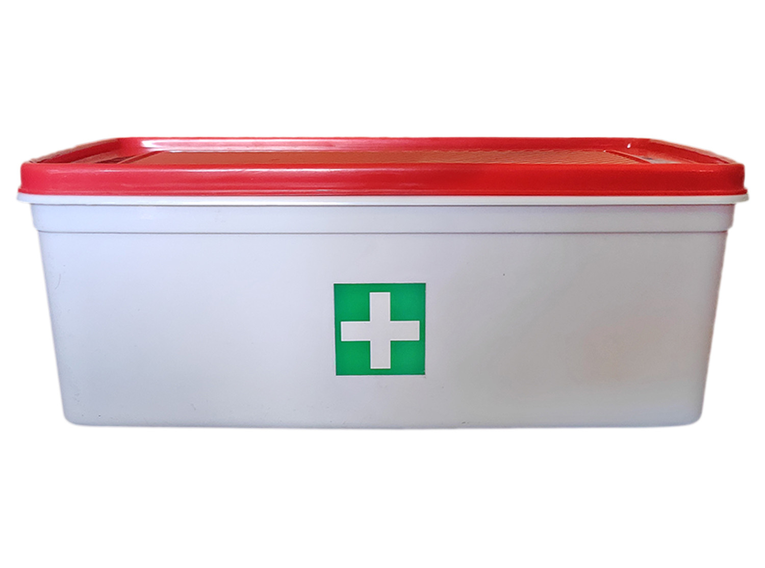 Kuber Industries Multiuses Plastic Medicine/First Aid Box (Red & White)