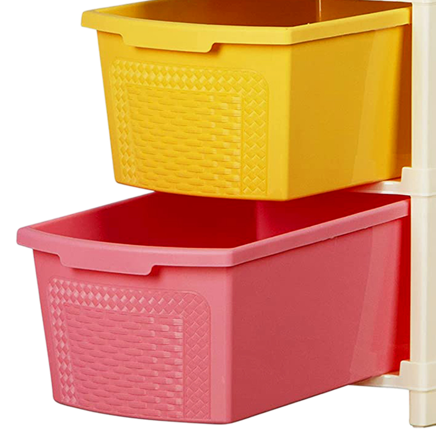 Kuber Industries Multiuses Plastic Modular 4 Drawer Storage Rack (Multicolour)