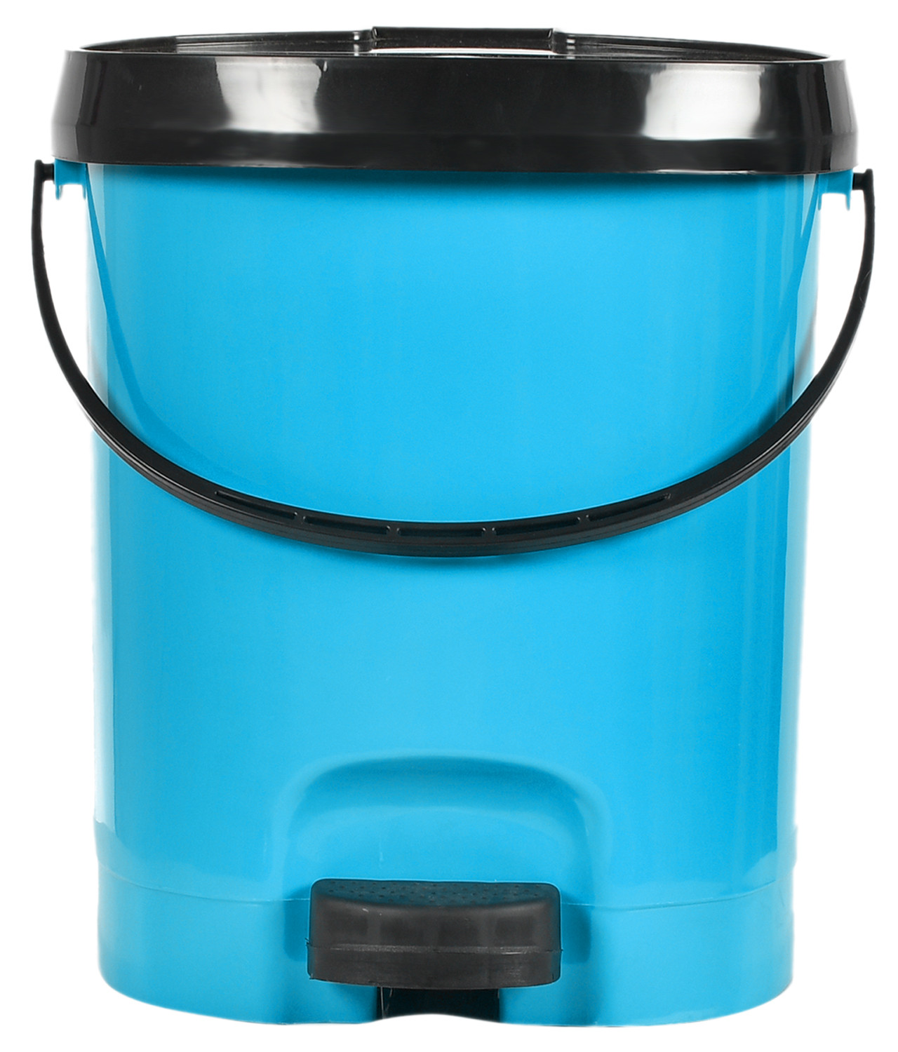 Kuber Industries Multiuses Plastic Pedal Dustbin, Waste Bin, Trash Can With Detachable Bucket, 10 Litre (Blue)-47KM0721