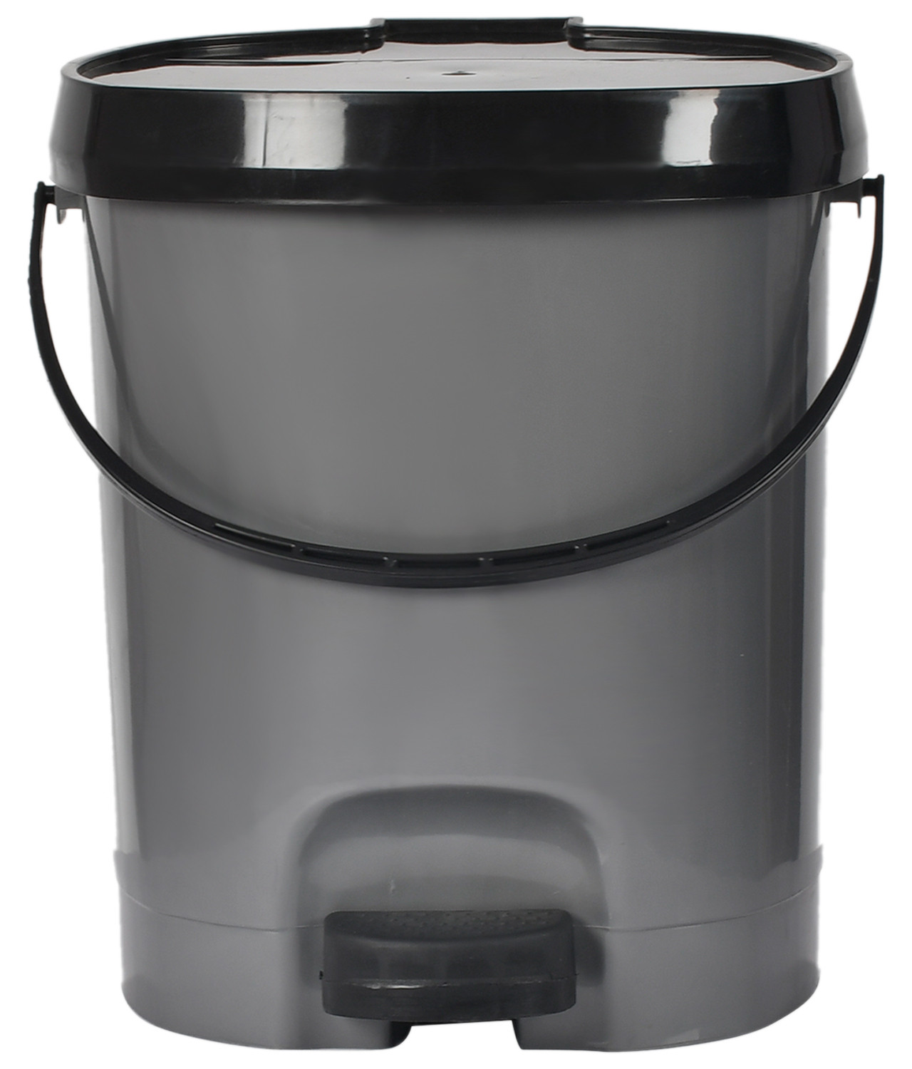 Kuber Industries Multiuses Plastic Pedal Dustbin, Waste Bin, Trash Can With Detachable Bucket, 10 Litre (Grey)-47KM0725