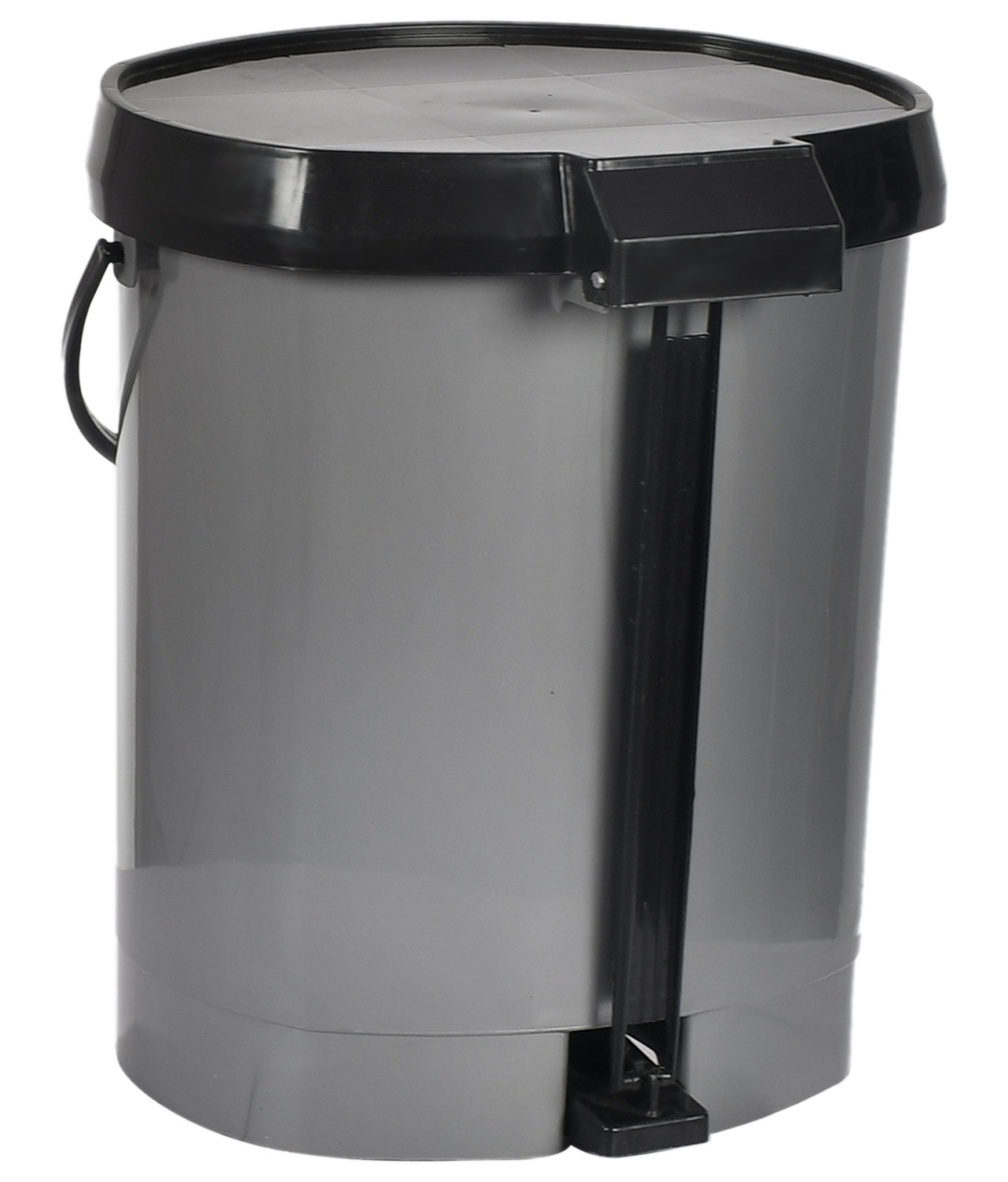 Kuber Industries Multiuses Plastic Pedal Dustbin, Waste Bin, Trash Can With Detachable Bucket, 10 Litre (Grey)-47KM0725