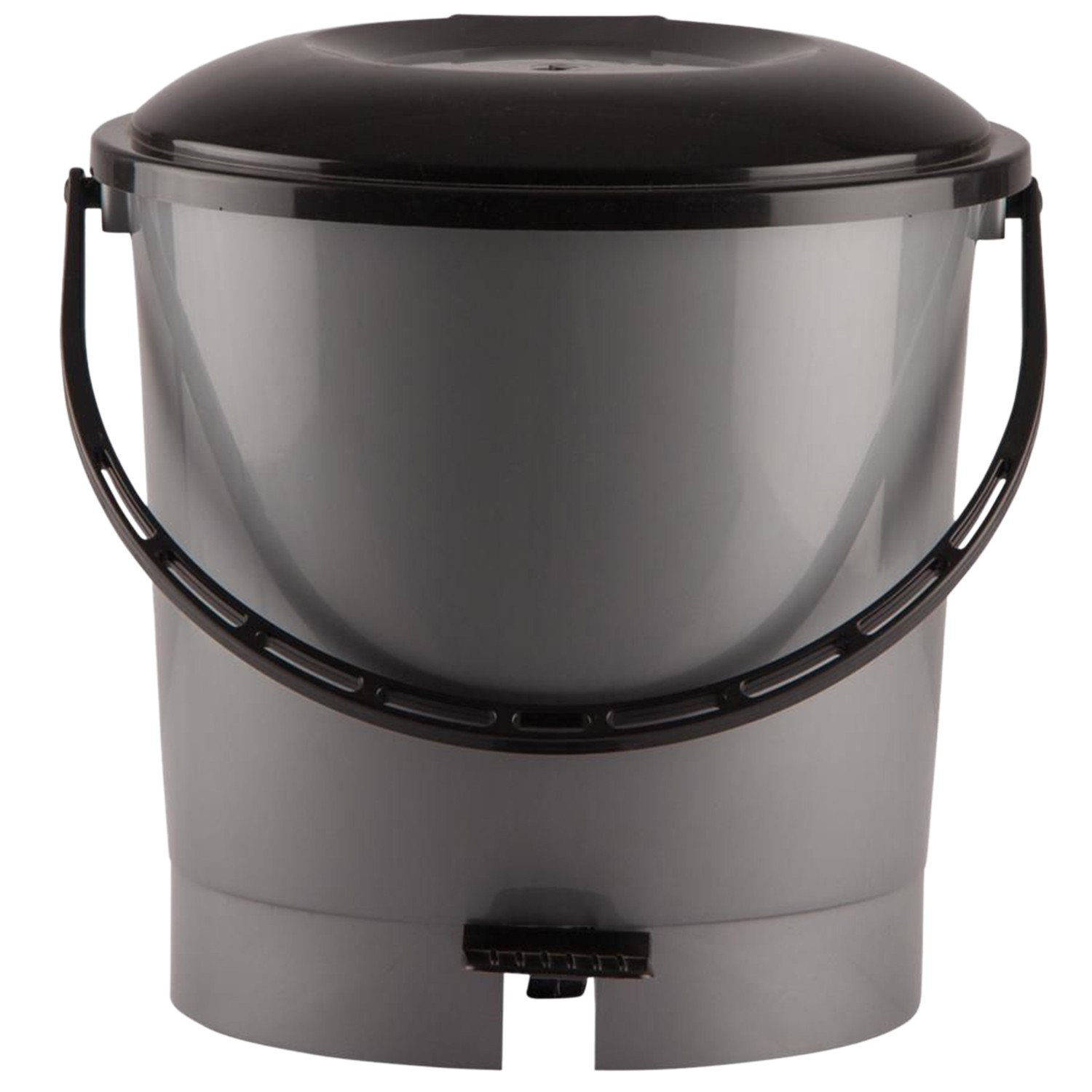 Kuber Industries Multiuses Plastic Pedal Dustbin, Waste Bin, Trash Can With Handle, 7 Litre (Grey)-47KM0753