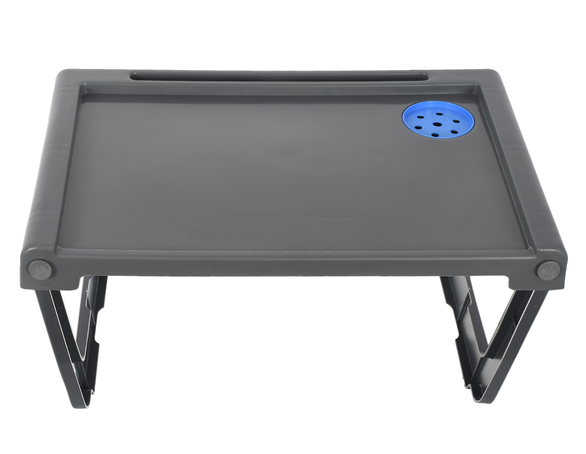 Kuber Industries Multiuses Plastic Study DeskLaptop Table With Pencil Stand For Home  Office Grey