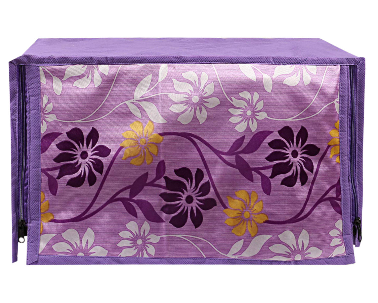 Kuber Industries Multiuses Polyester Floral Print Microwave Oven Cover For Home & Kitchen 25 Ltr. (Purple)