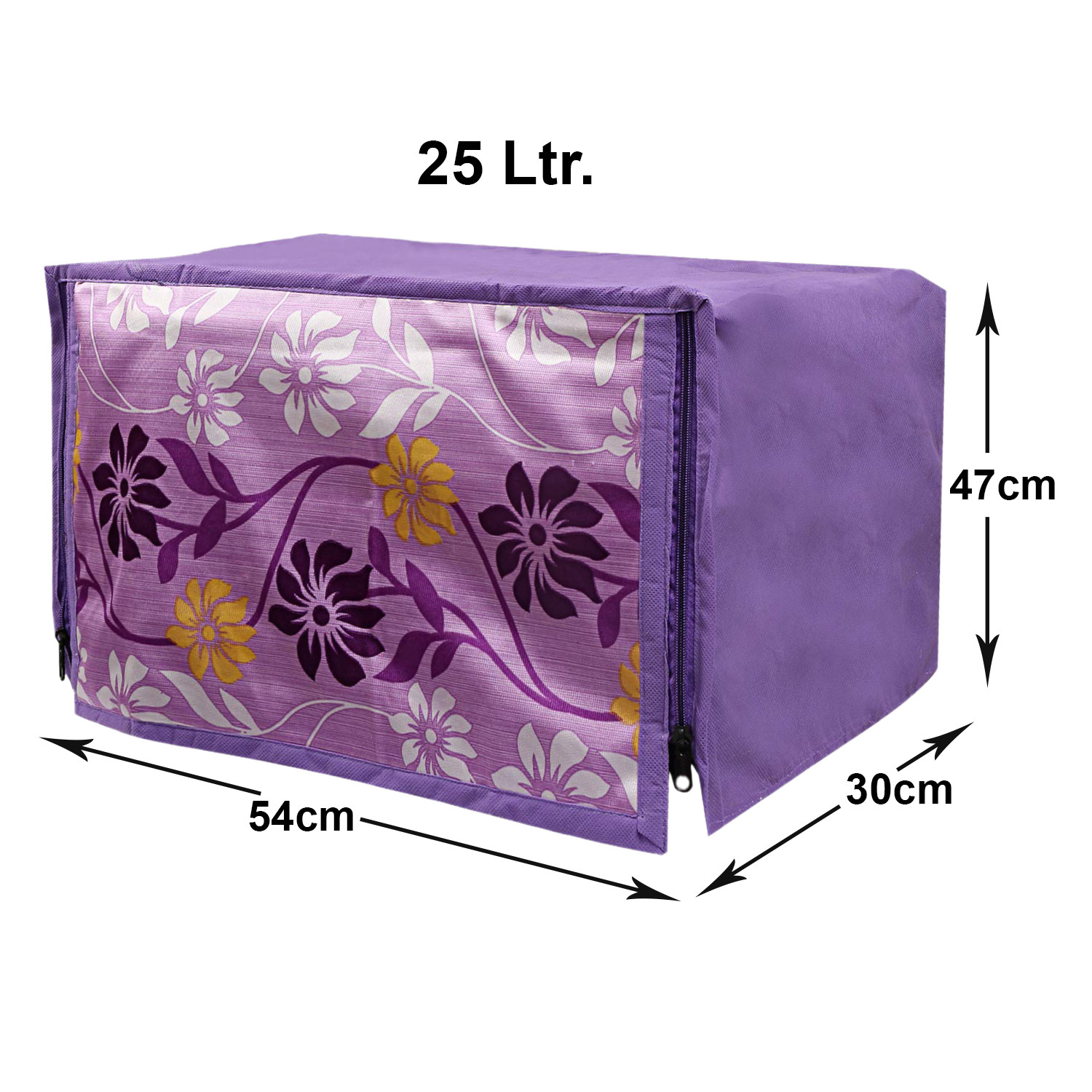 Kuber Industries Multiuses Polyester Floral Print Microwave Oven Cover For Home & Kitchen 25 Ltr. (Purple)