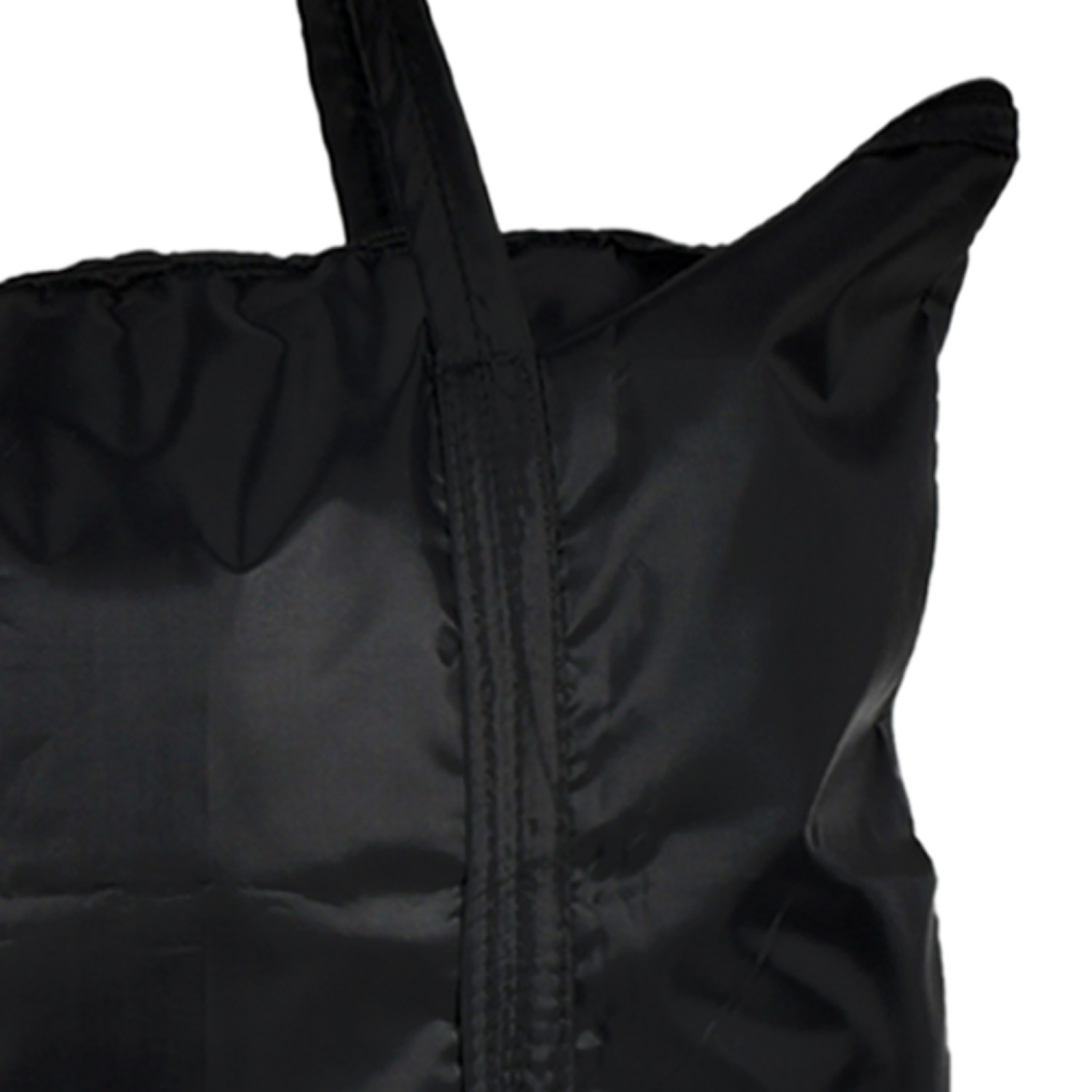 Kuber Industries Multiuses Polyster Storage Bag, Shopping Bag, Tote Bag, Cloth Bag With 1 Small Pocket & Handle (Black)-47KM01249