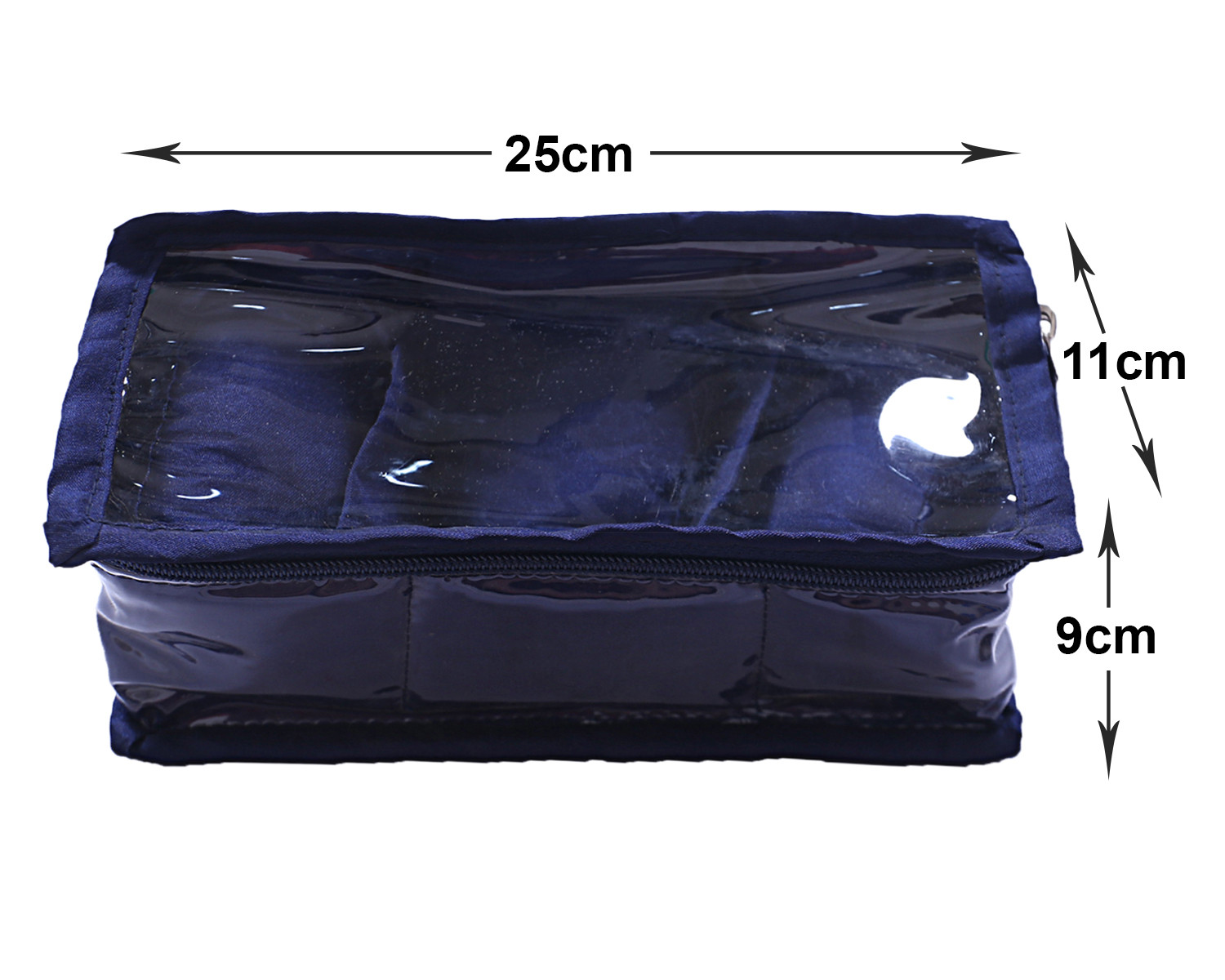 Kuber Industries Multiuses PVC Laminate 3 Case Watch Organizer/Bracelet Organizer For Watches, Bracelet (Blue)