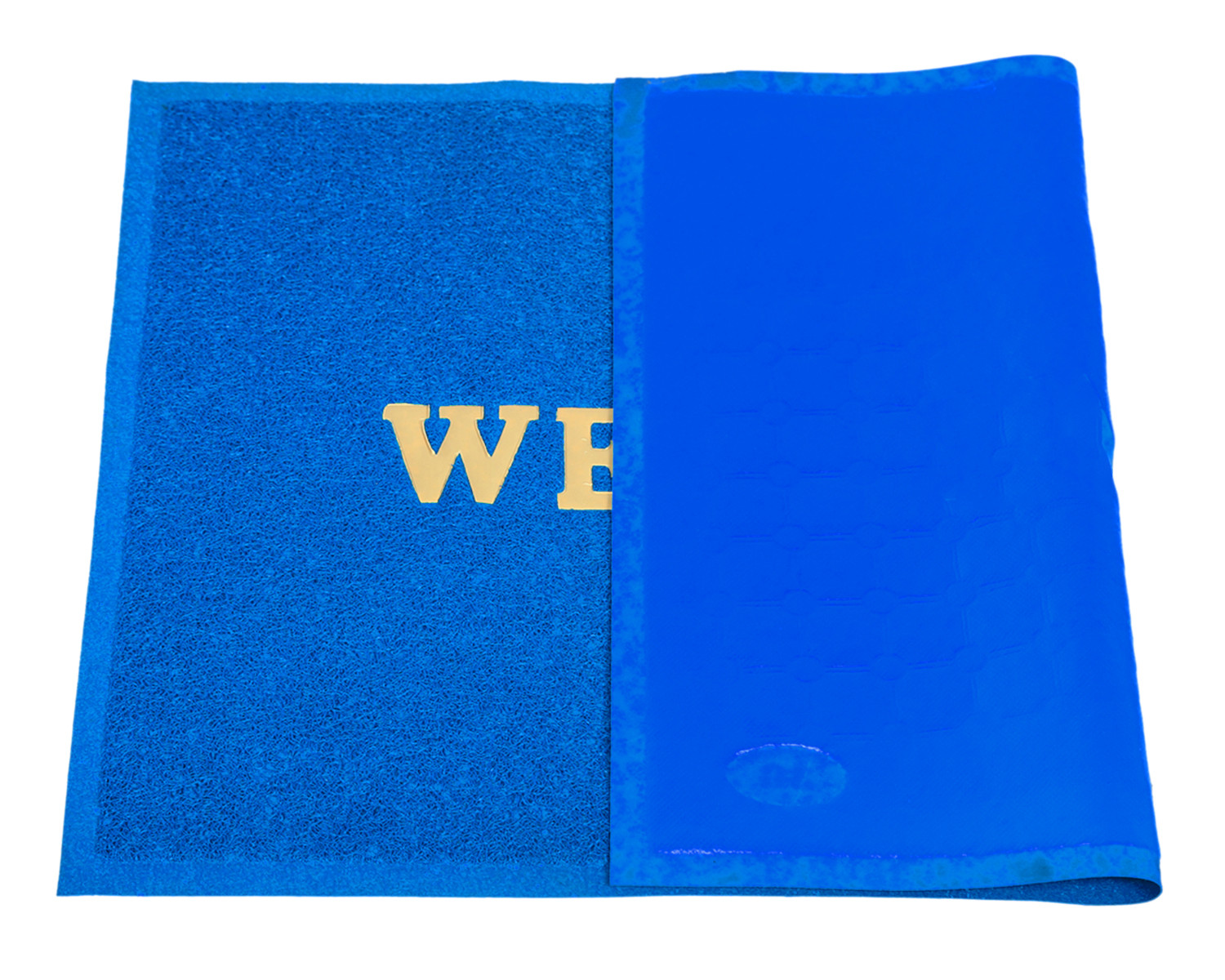 Kuber Industries Multiuses Rubber Anti Slip Welcome Door Mat For Home, Bedroom & Bathrooom (Blue)