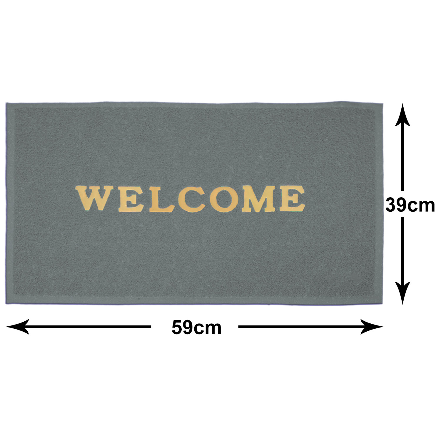 Kuber Industries Multiuses Rubber Anti Slip Welcome Door Mat For Home, Bedroom & Bathrooom (Grey)