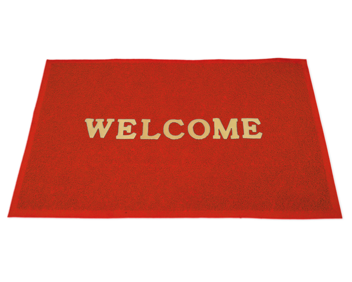 Kuber Industries Multiuses Rubber Anti Slip Welcome Door Mat For Home, Bedroom & Bathrooom (Red)