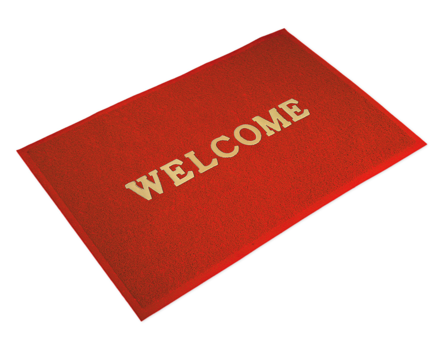 Kuber Industries Multiuses Rubber Anti Slip Welcome Door Mat For Home, Bedroom & Bathrooom (Red)