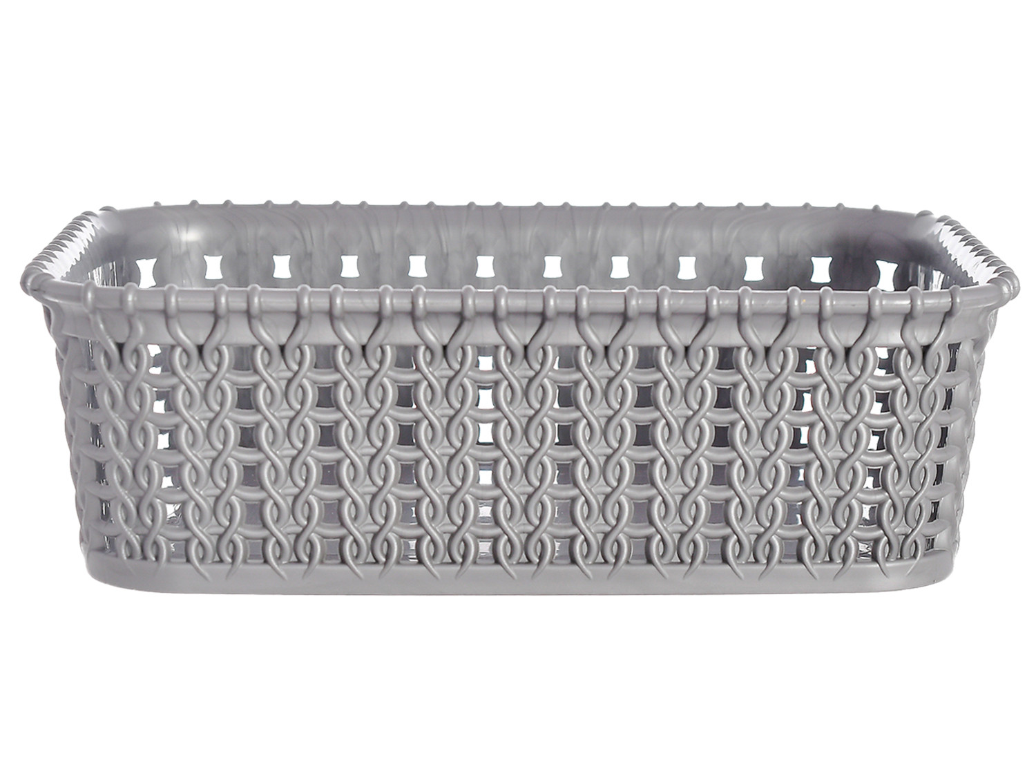 Kuber Industries Multiuses Small M 15 Plastic Tray/Basket/Organizer Without Lid-(Grey) -46KM0119
