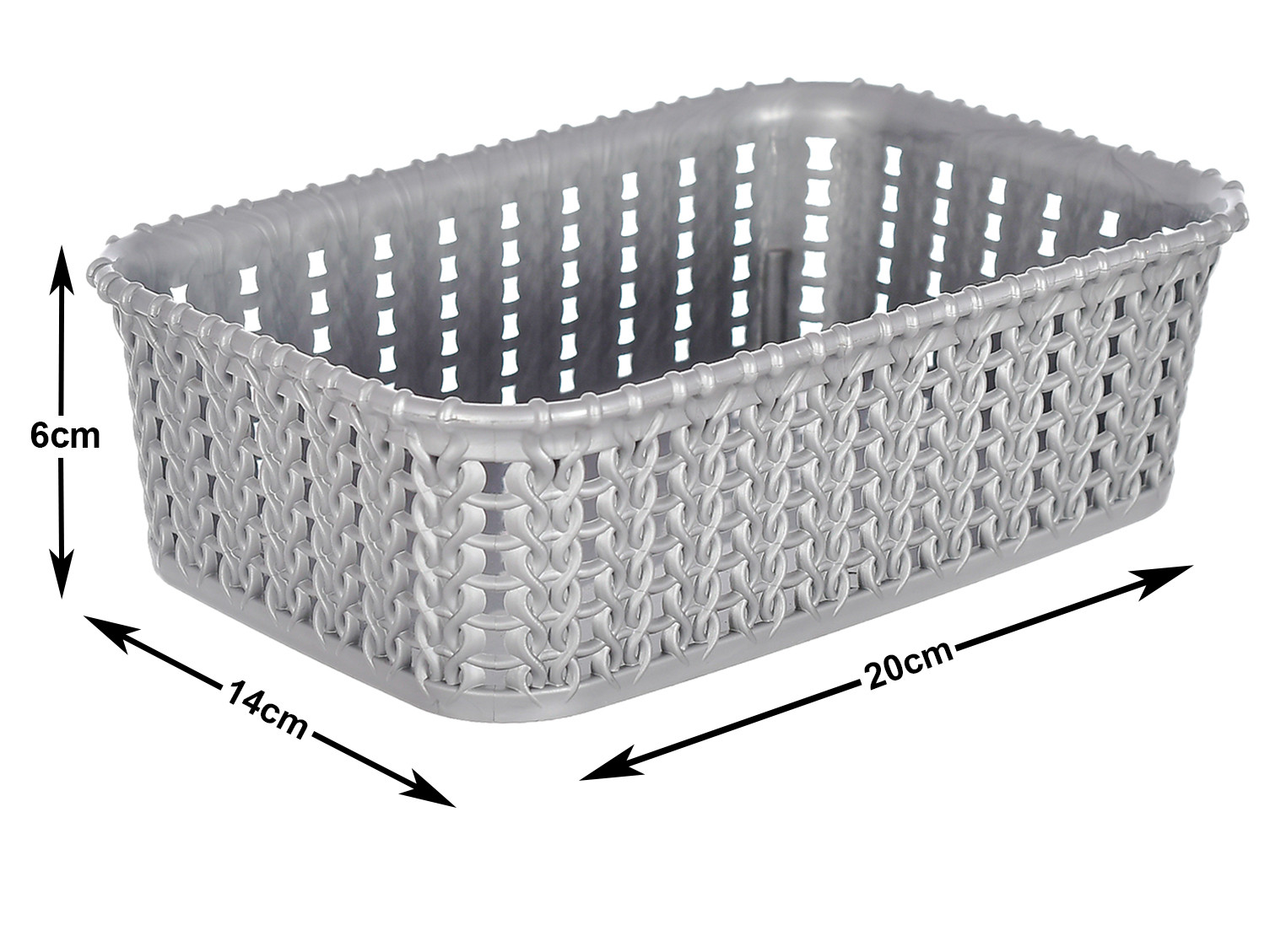 Kuber Industries Multiuses Small M 15 Plastic Tray/Basket/Organizer Without Lid-(Grey & Brown) -46KM0125