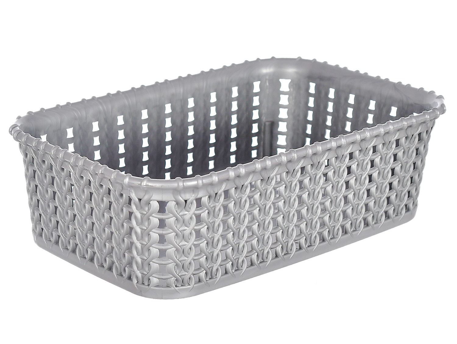 Kuber Industries Multiuses Small M 15 Plastic Tray/Basket/Organizer Without Lid-(Grey & Brown) -46KM0125