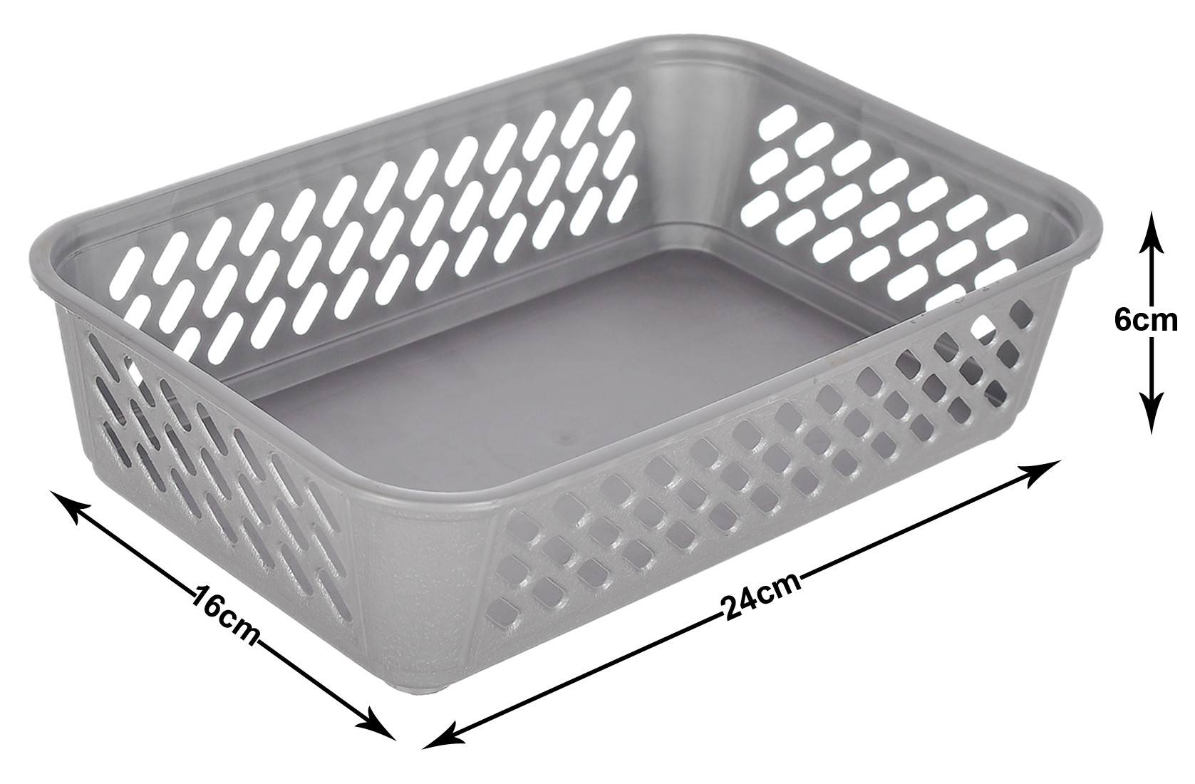 Kuber Industries Multiuses Super Tidy Plastic Tray/Basket/Organizer- Pack of 3 (Brown & Grey & Brown) -46KM0585