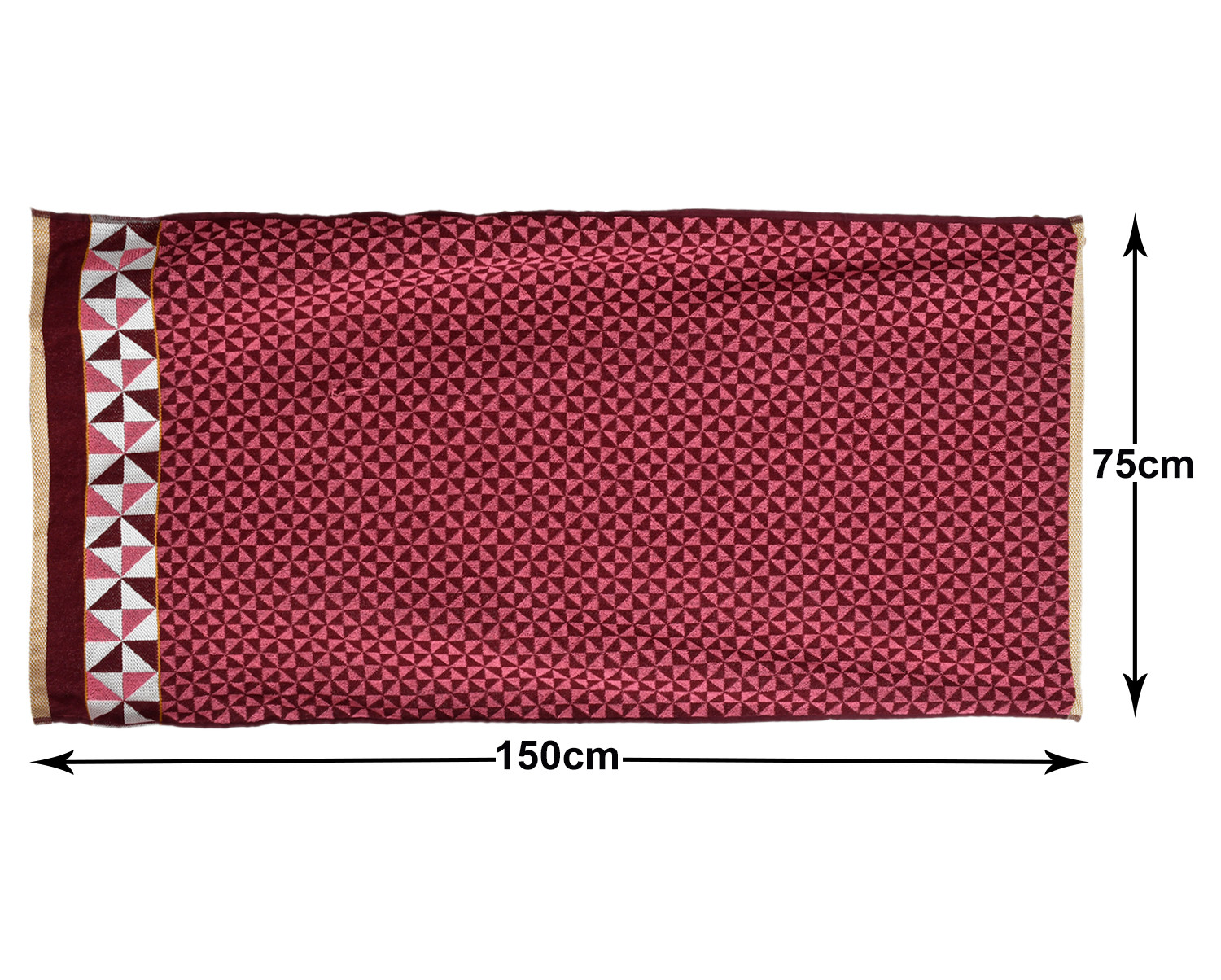 Kuber Industries Multiuses Tringle Printed Soft Cotton Bath Towel, 30