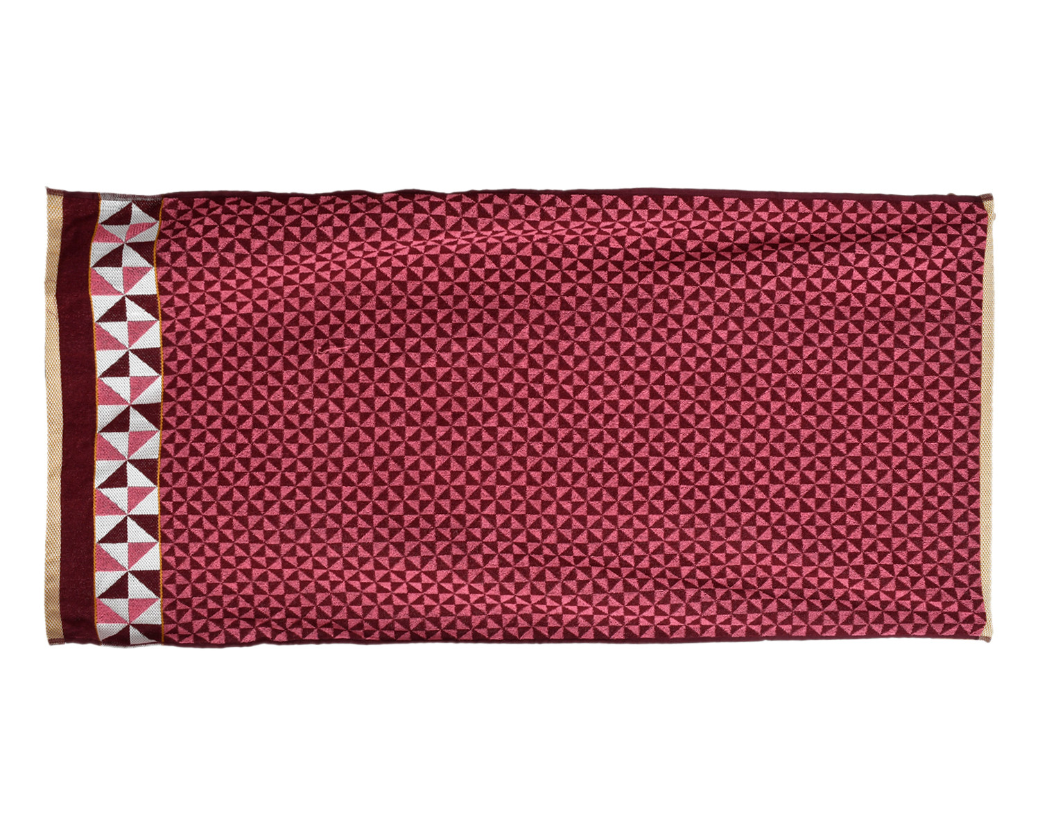 Kuber Industries Multiuses Tringle Printed Soft Cotton Bath Towel, 30