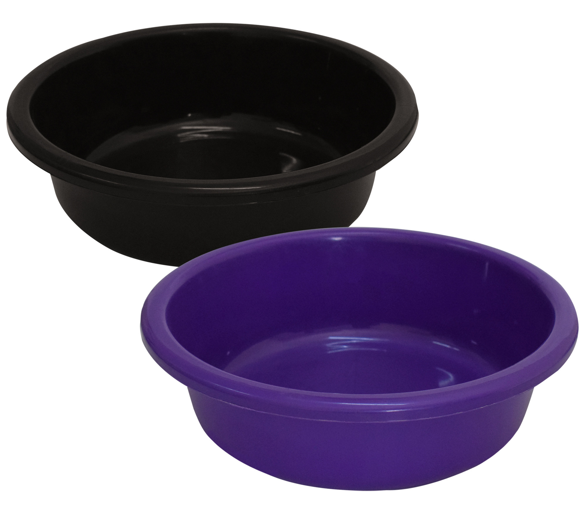 Kuber Industries Multiuses Unbreakable Plastic Knead Dough Basket/Basin Bowl For Home & Kitchen 6 Ltr- Pack of 2 (Black & Purple)