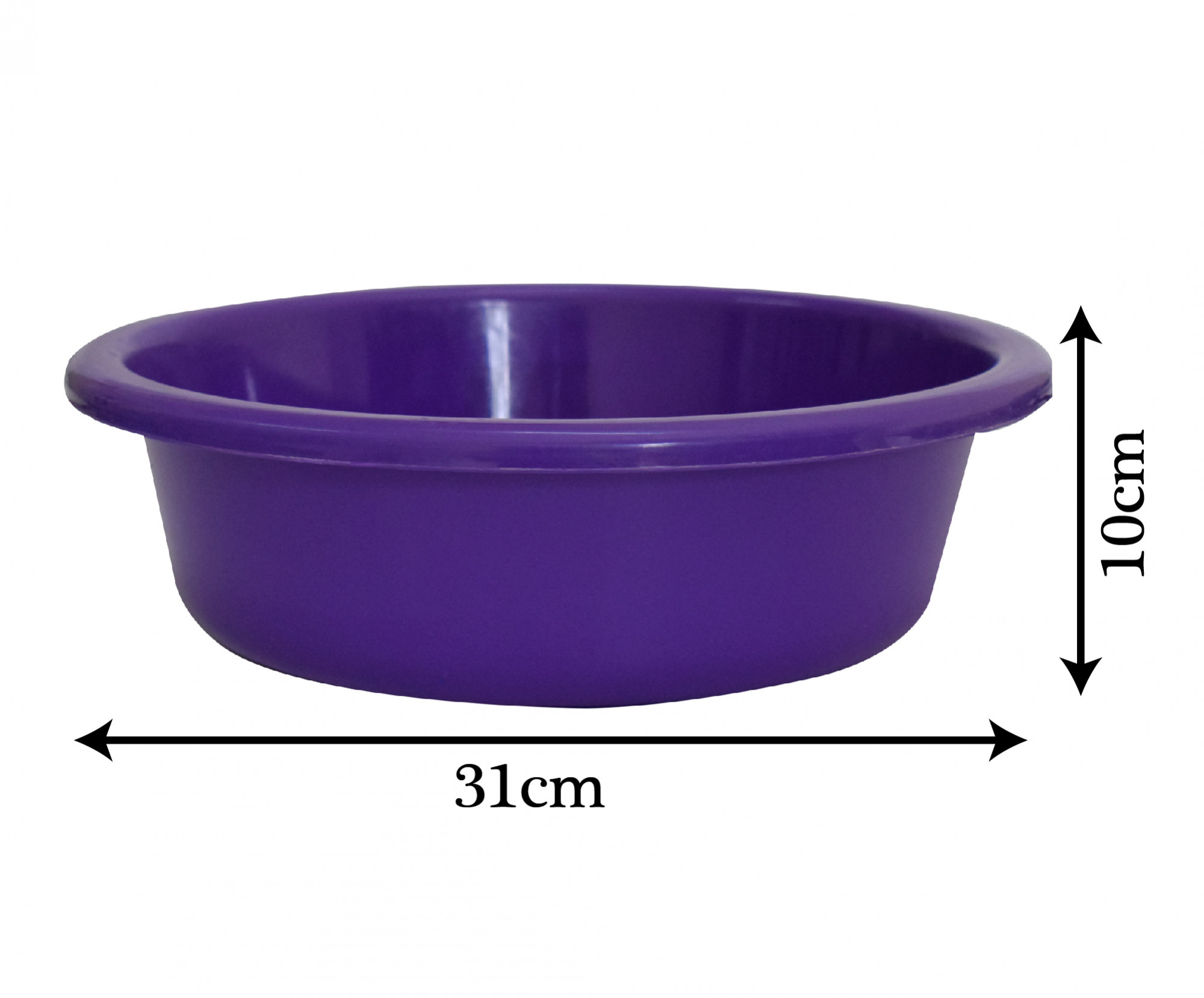 Kuber Industries Multiuses Unbreakable Plastic Knead Dough Basket/Basin Bowl For Home & Kitchen 6 Ltr- Pack of 2 (Black & Purple)